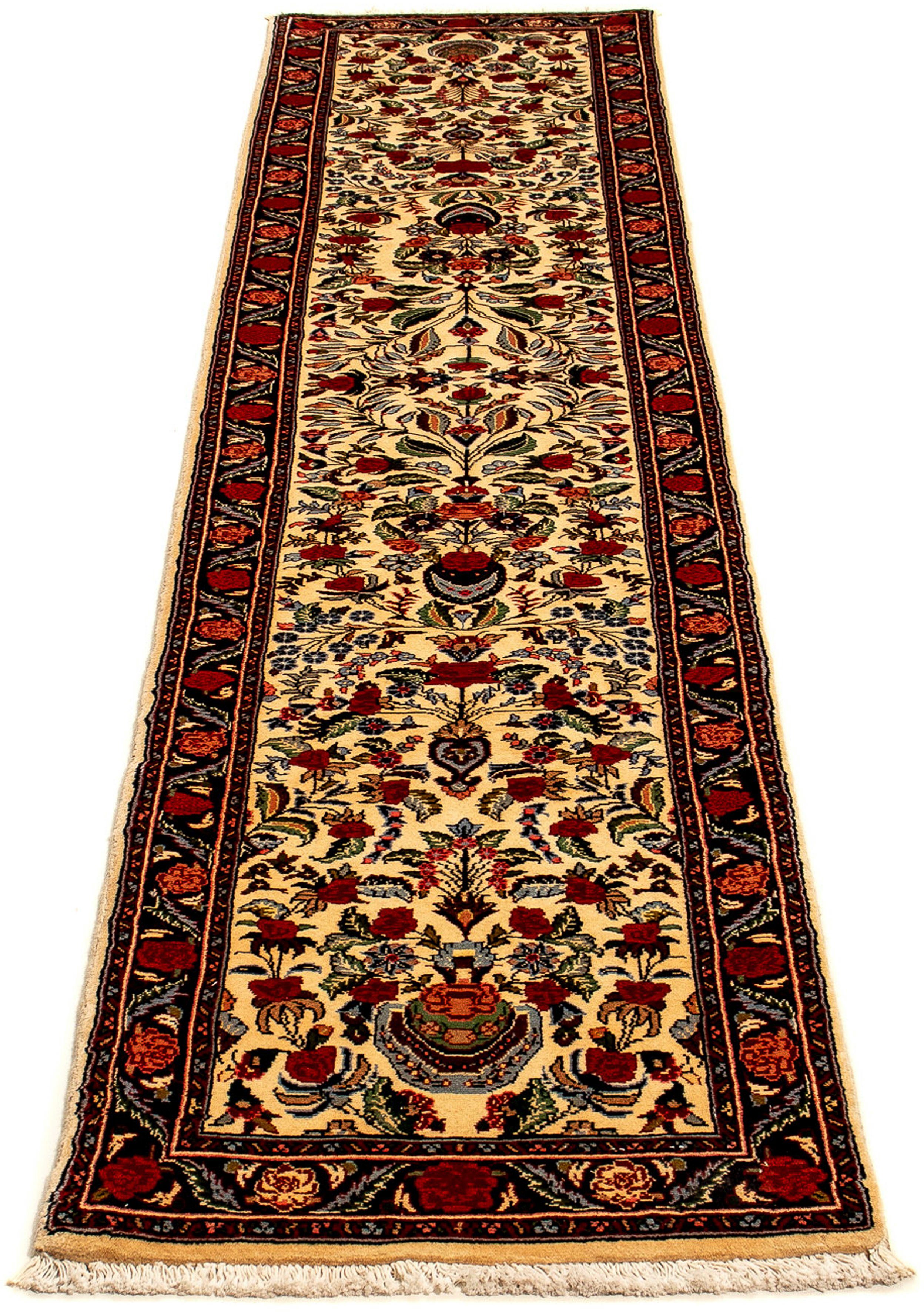 Orientteppich Perser - Bidjar - 289 x 56 cm - beige, morgenland, rechteckig, Höhe: 15 mm, Wohnzimmer, Handgeknüpft, Einzelstück mit Zertifikat