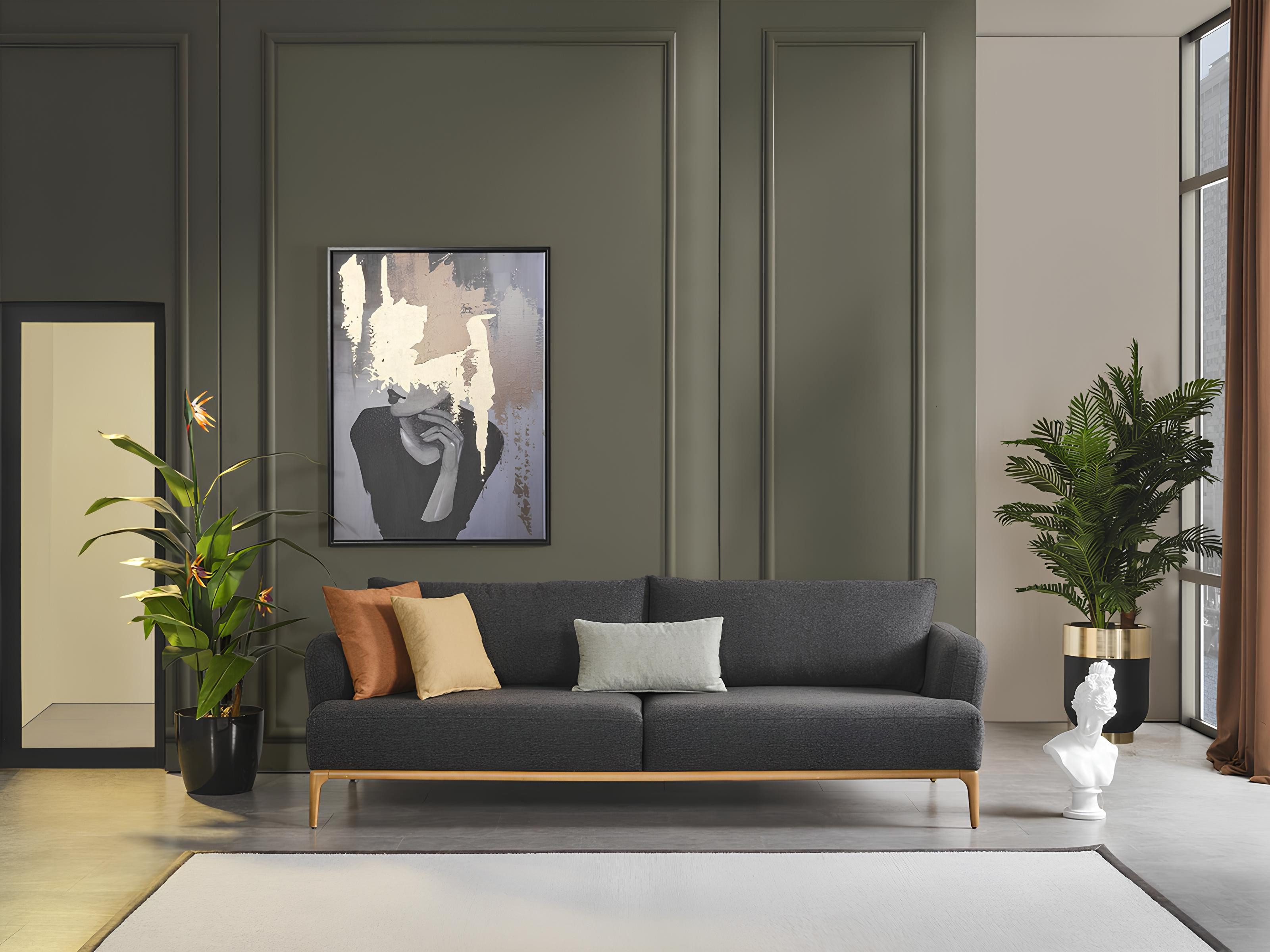 Xlmoebel 4-Sitzer Luxus-Design-Sofa in modernem Stil mit hochwertiger Polsterung, 1 Teile, Hergestellt in Europa