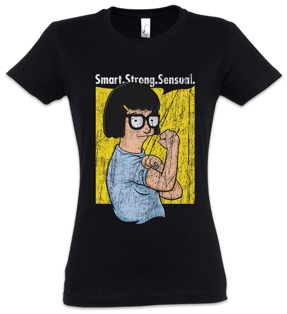 Print-Shirt Smart Belcher Damen T-Shirt Bob's Hamburguesas Burgers Linda Tina Ruth