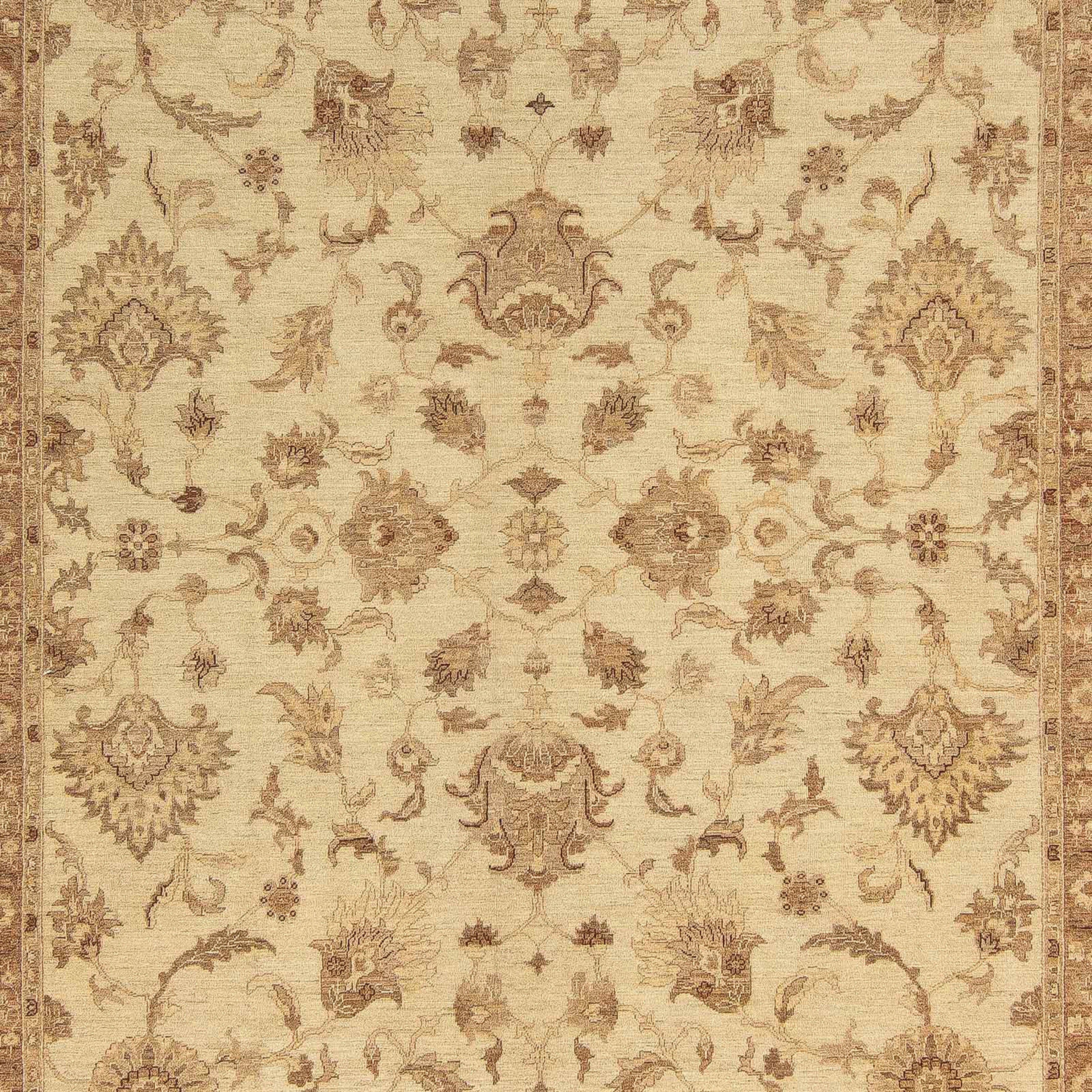 Orientteppich Ziegler - - 399 Einzelstück cm Zertifikat Handgeknüpft, Wohnzimmer, 6 mit x 298 beige, Höhe: rechteckig, mm, morgenland