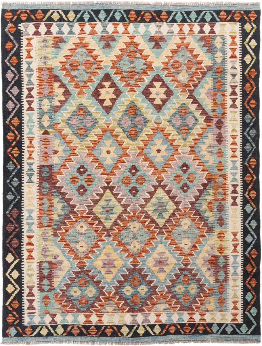 Orientteppich Kelim Afghan 150x197 Handgewebter Orientteppich, Nain Trading, rechteckig, Höhe: 3 mm