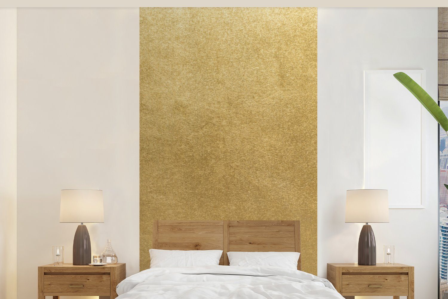 MuchoWow Fototapete Gold - Luxus - Abstrakt, Matt, bedruckt, (2 St), Vliestapete für Wohnzimmer Schlafzimmer Küche, Fototapete