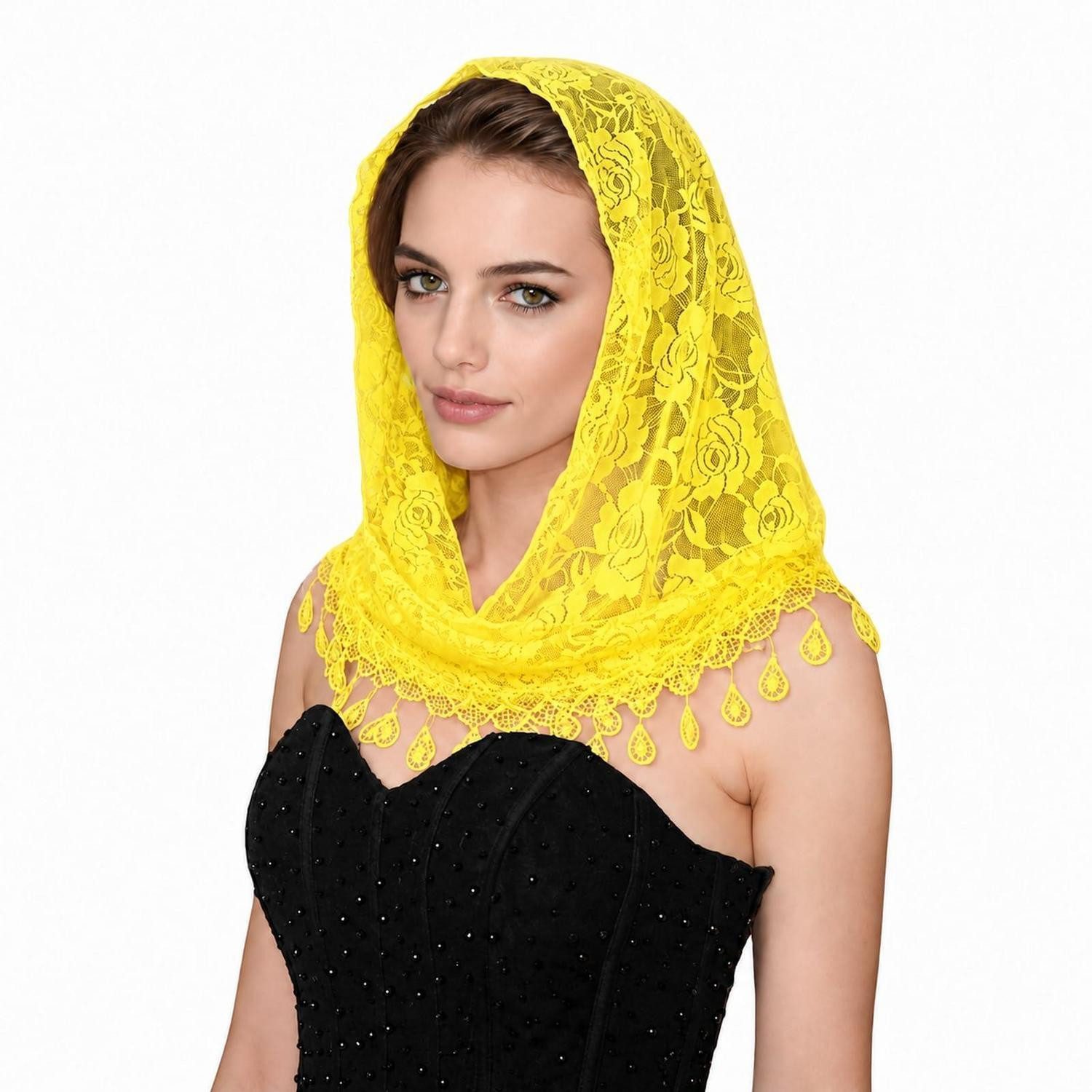 LuxusKollektion Halstuch Schal Damen Blumenmuster Elegant Sommer 148x48cm, (1-St)