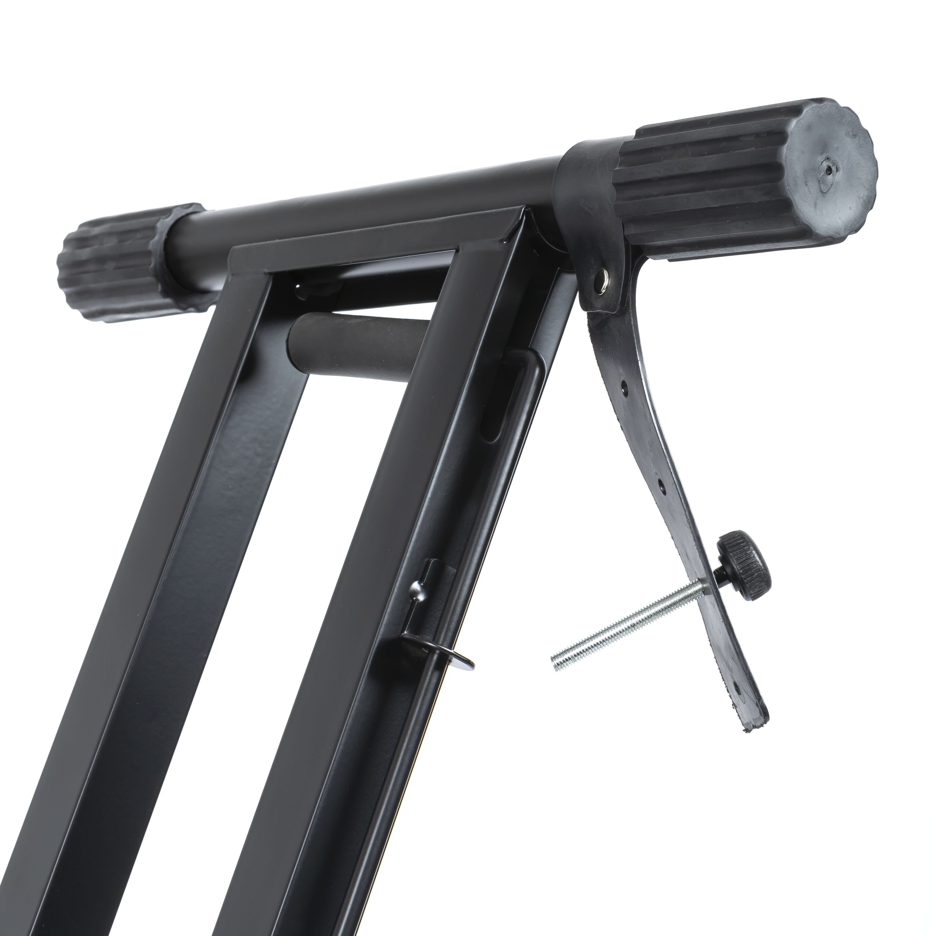 MUSIC STORE Keyboardständer, (KB-4 EX Doppel X-Ständer für Keyboards Synthesizer Stagepianos E-Pianos, Stative für Tasteninstrumente, Keyboardständer), Keyboard Ständer, Doppel X-Ständer, Stagepiano Ständer