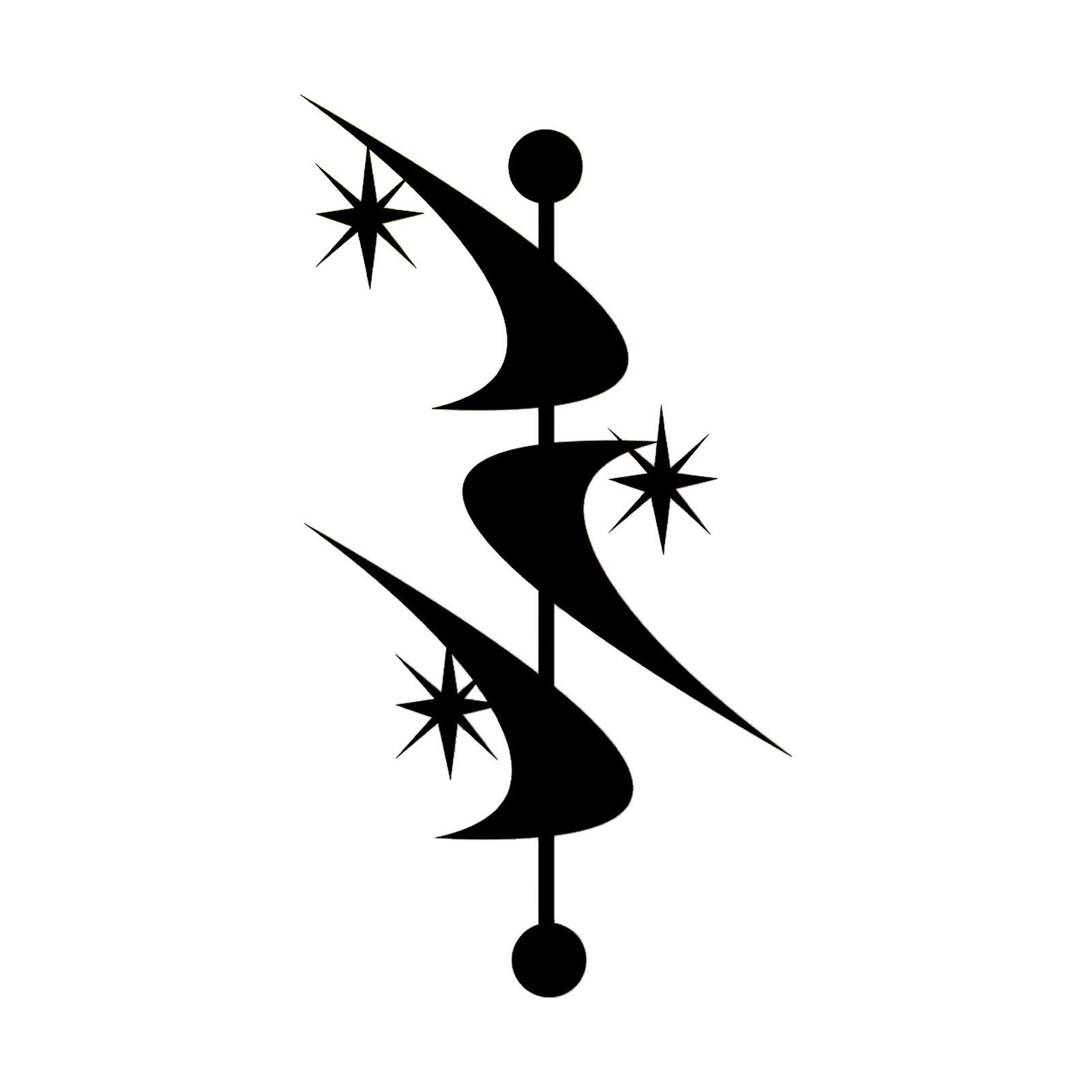 Jumpeak Wanddekoobjekt Stern Mond Metall Kunst Wanddekoration,Abstrakter Mond,Wanddekoration, Hergestellt aus Metall, 4 Farben, 4 Größen