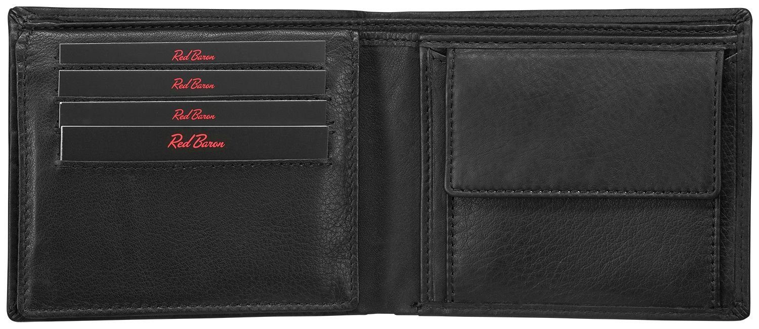 Kreditkartenfächer, Druckknopf Netzfach, Red RB-WT-005-01, Münzfach Baron mit Geldbörse