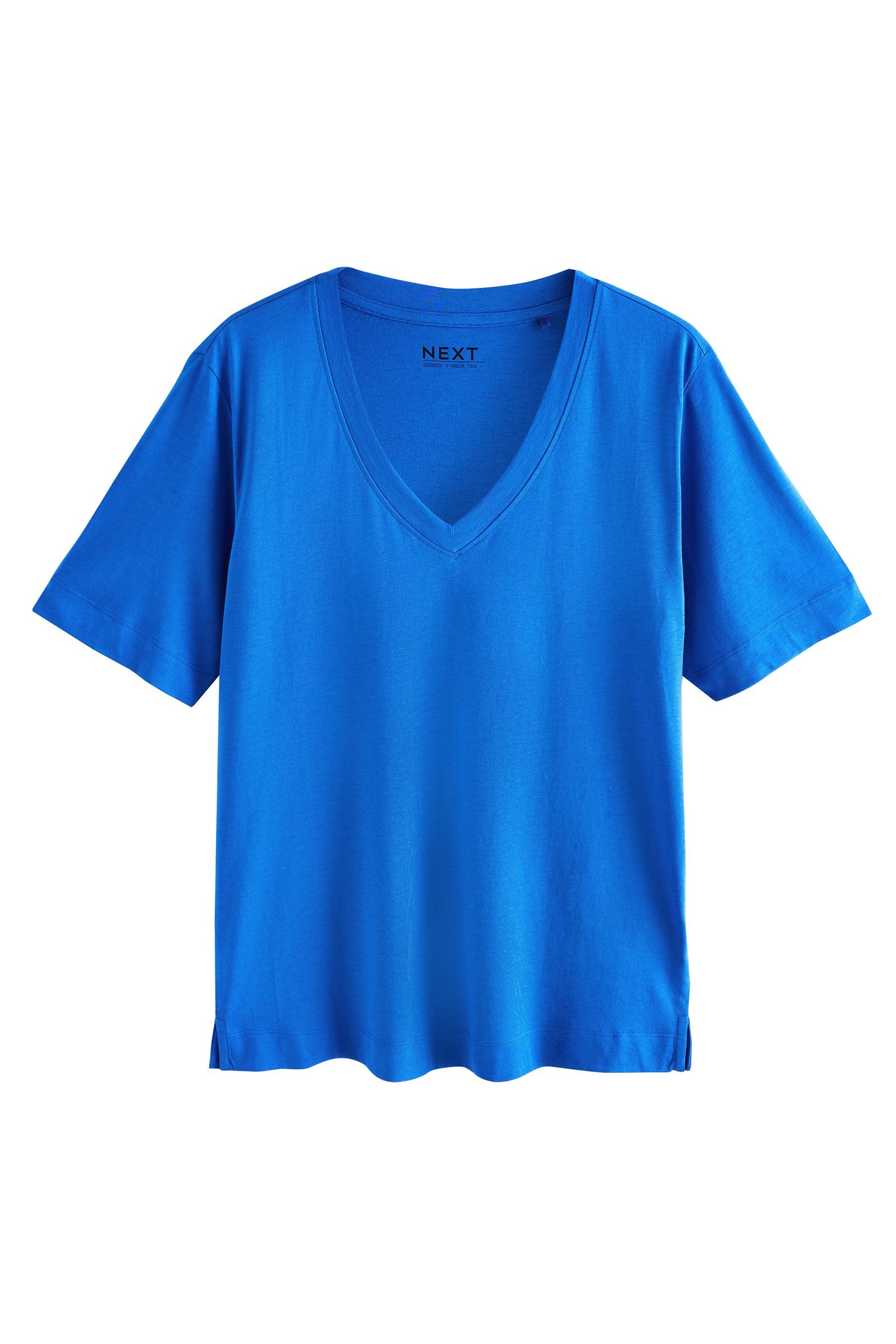 Next V-Shirt T-Shirt mit V-Ausschnitt aus Baumwolle und Modal (1-tlg) günstig online kaufen