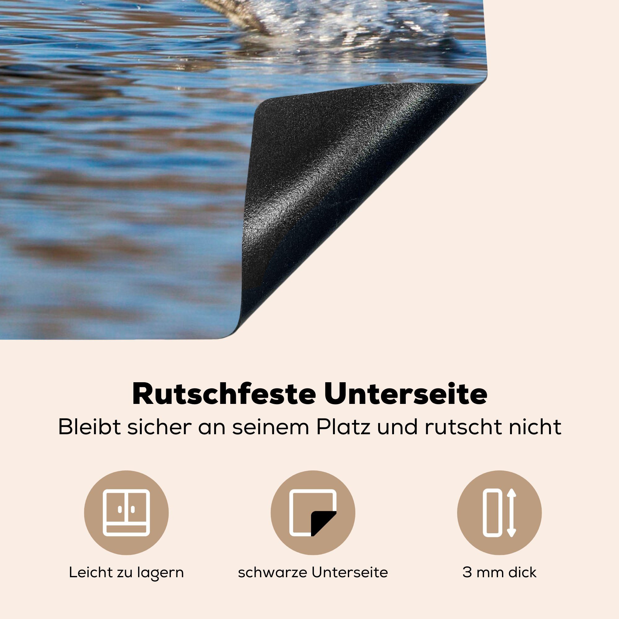 MuchoWow Herdblende-/Abdeckplatte Blässhuhn, tlg), Ceranfeldabdeckung Schutz Vinyl, (1 küche, für Induktionskochfeld 81x52 die cm