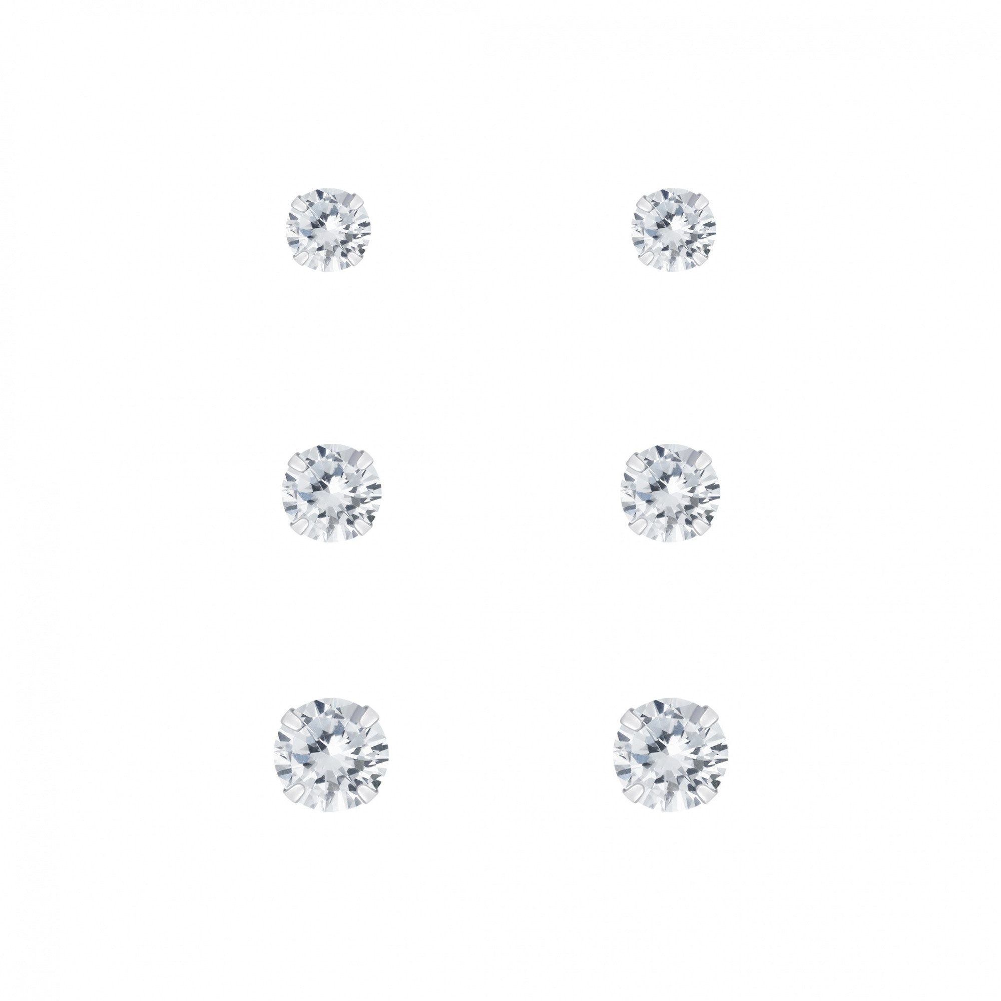 ALEXANDER YORK Ohrstecker-Set Zirkonia 3, 4, 5 mm, 3-tlg., 925 Sterling Sil günstig online kaufen