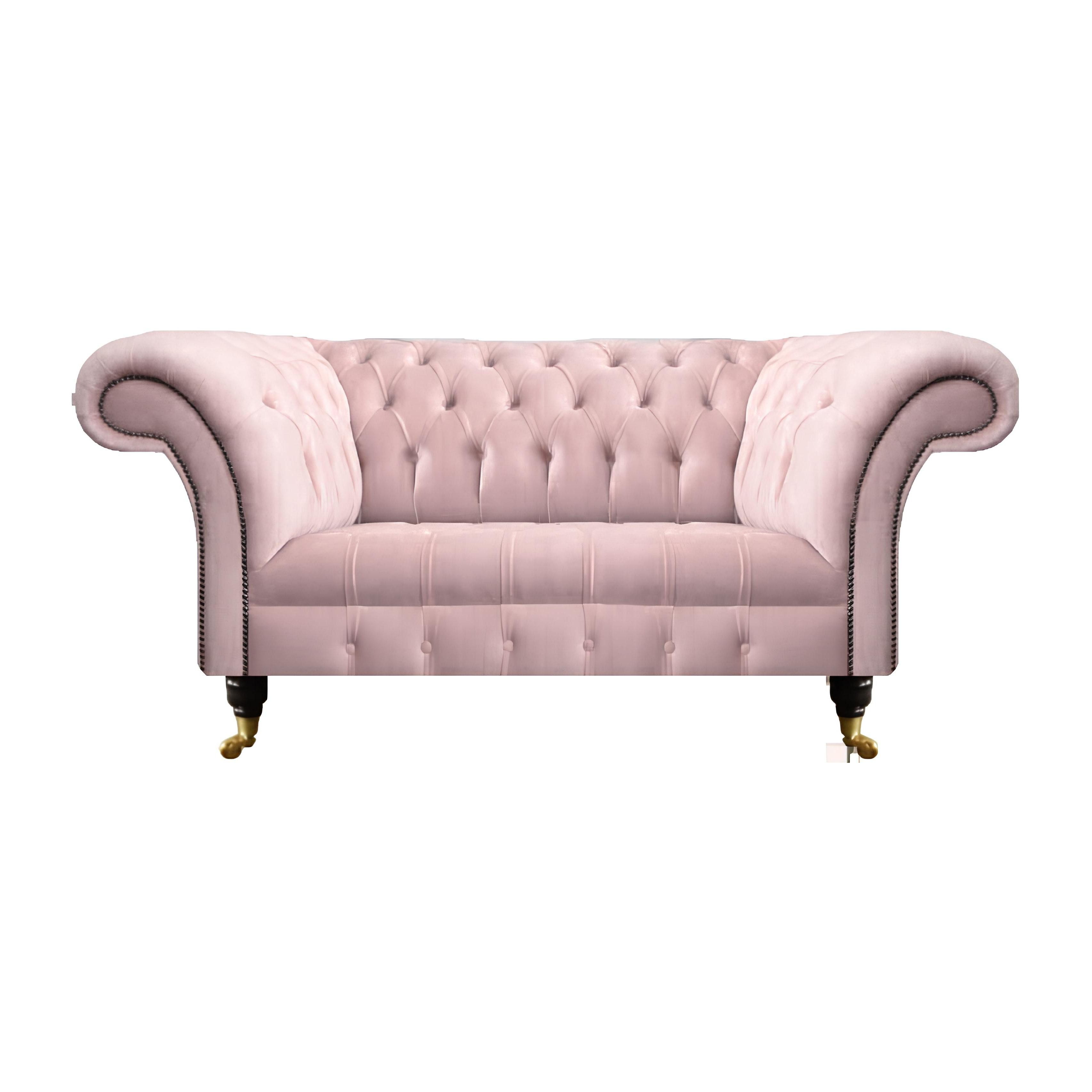 Xlmoebel Chesterfield-Sofa Moderne Zweisitzer Chesterfield Stoffsofa für das Wohnzimmer, Hergestellt in Europa