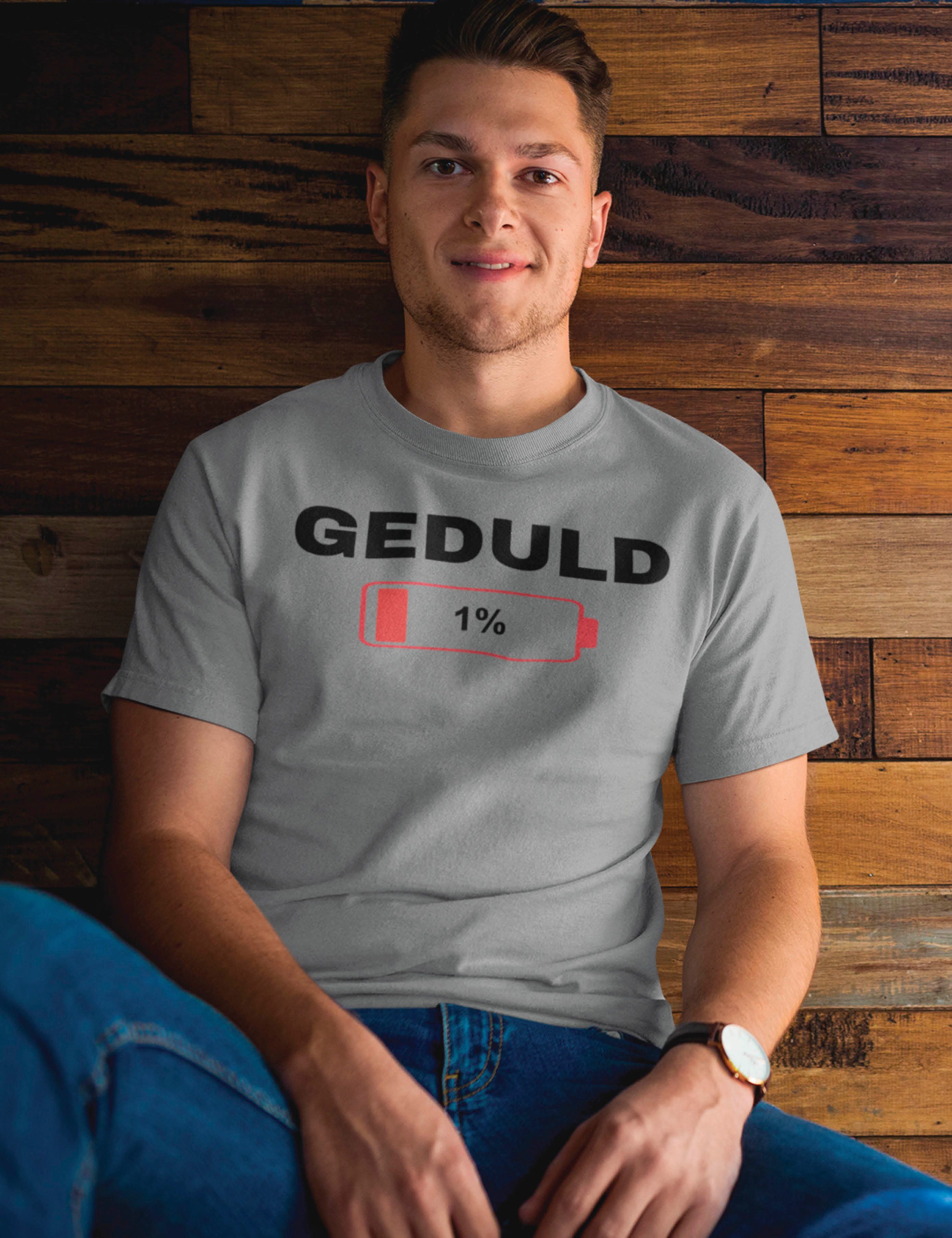 Youth Designz T-Shirt Geduld bei 1%: Kinder Jungen & Mädchen T-Shirt lustig Print Geschenk mit witzigen Aufdruck für Jungen und Mädchen
