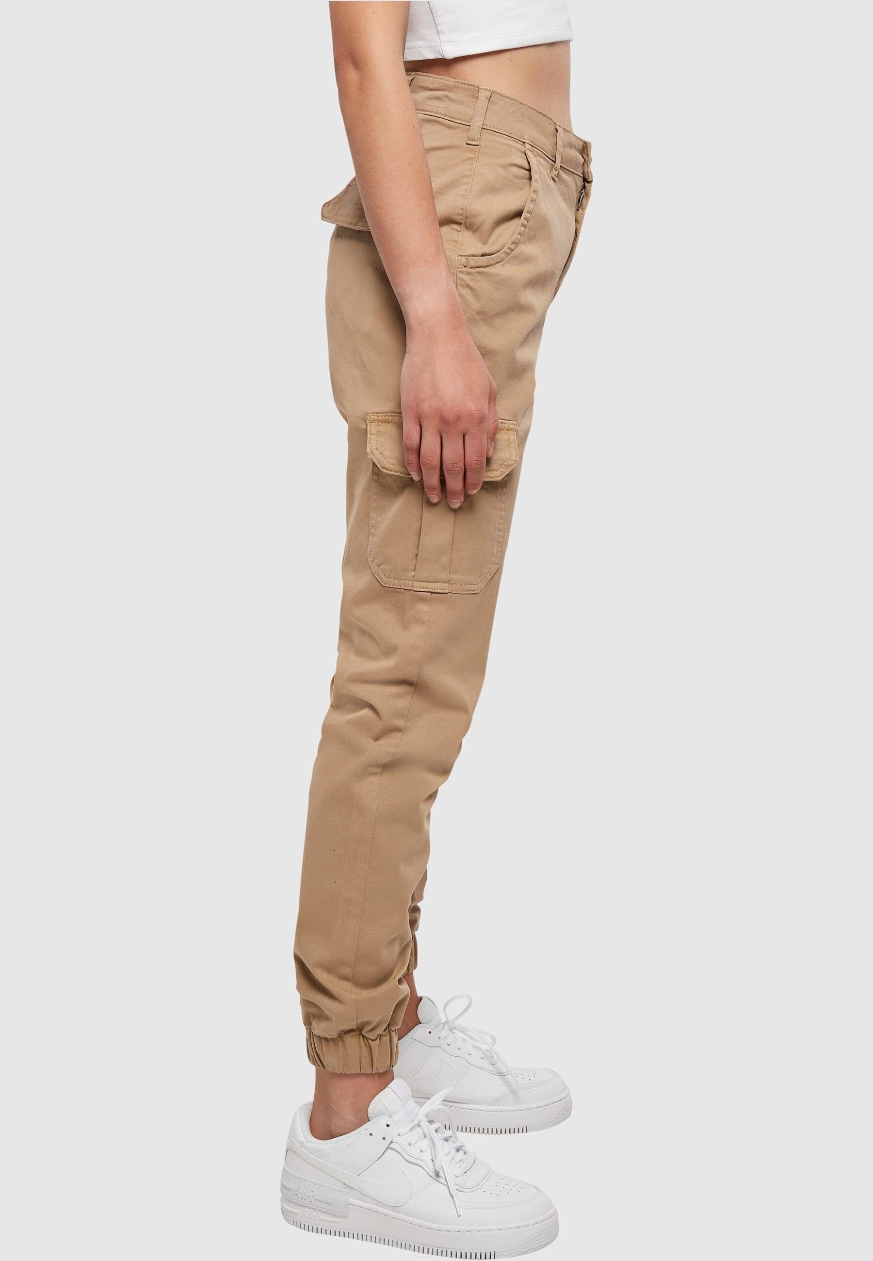 (1-tlg) URBAN Ladies Cargo unionbeige Pants High Cargohose Damen Waist CLASSICS