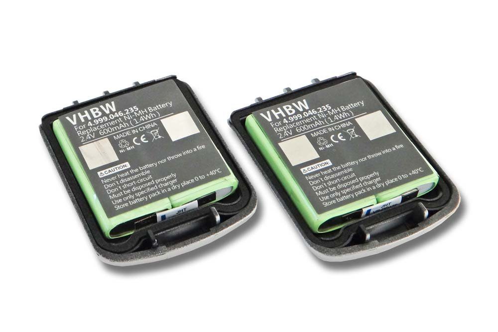 vhbw kompatibel mit DeTeWe Integral D3 Akku NiMH 600 mAh (2,4 V)
