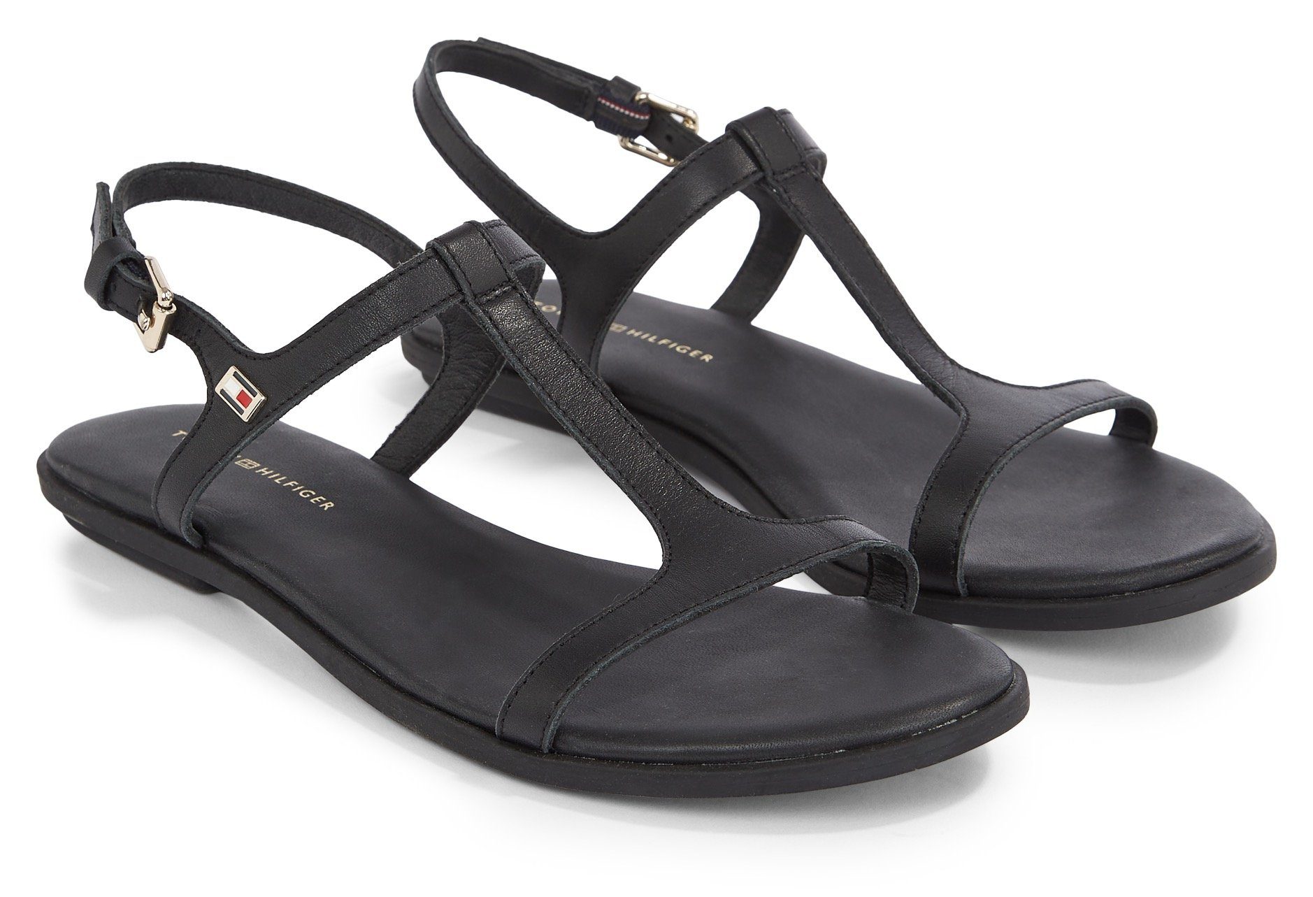 Tommy Hilfiger TH FLAT SANDAL Riemchensandale, Sommerschuh, Sandalette mit verstellbarem Riemchen