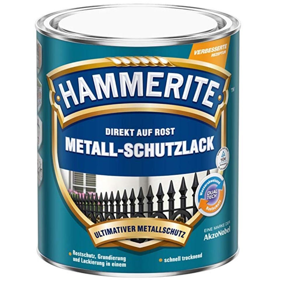 Metallschutzlack AKZO NOBEL 5134932 (Hammerite) Metall-Schutzlack Weiss matt 250ml