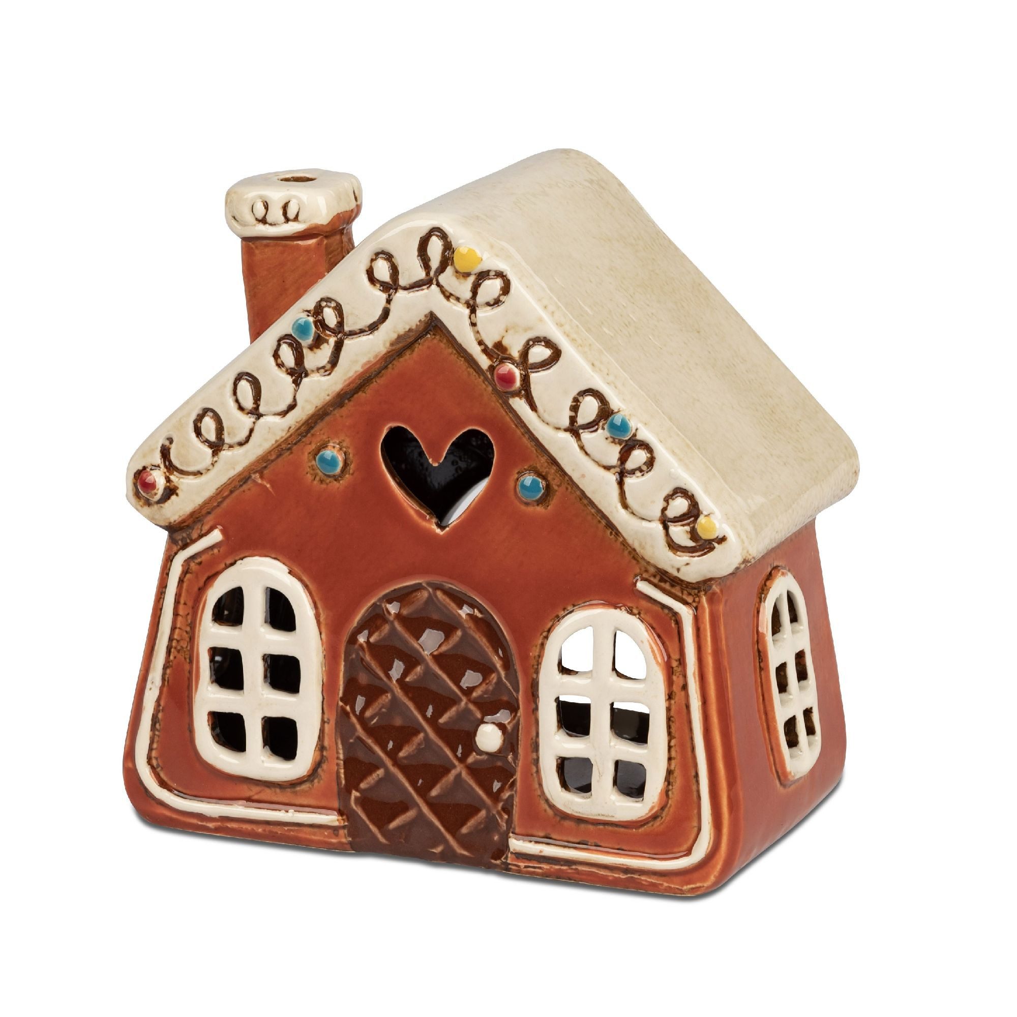 formano Windlicht Häuser, Farbe: Braun, Motiv: Haus günstig online kaufen