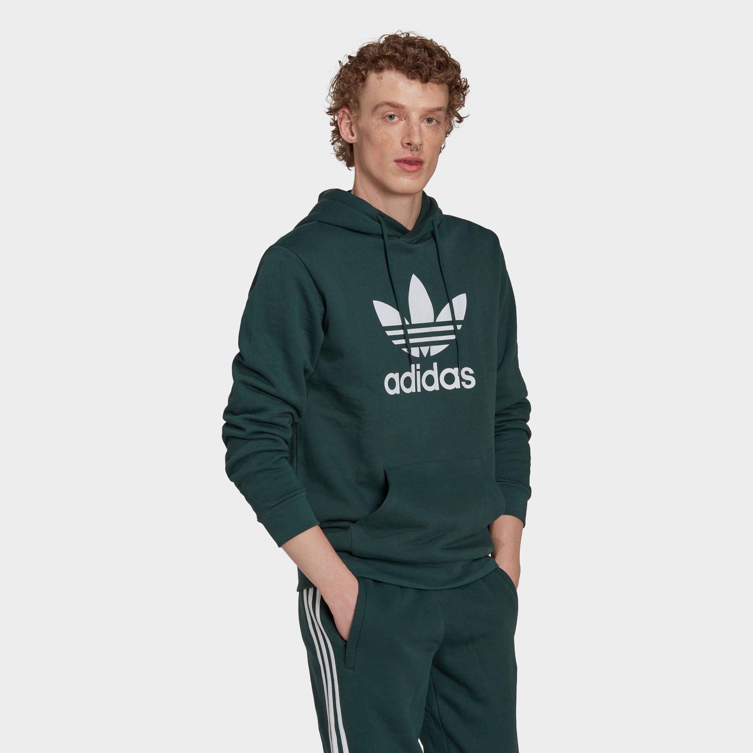 Kapuzensweatshirt HOODIE CLASSICS adidas Originals ADICOLOR grün TREFOIL
