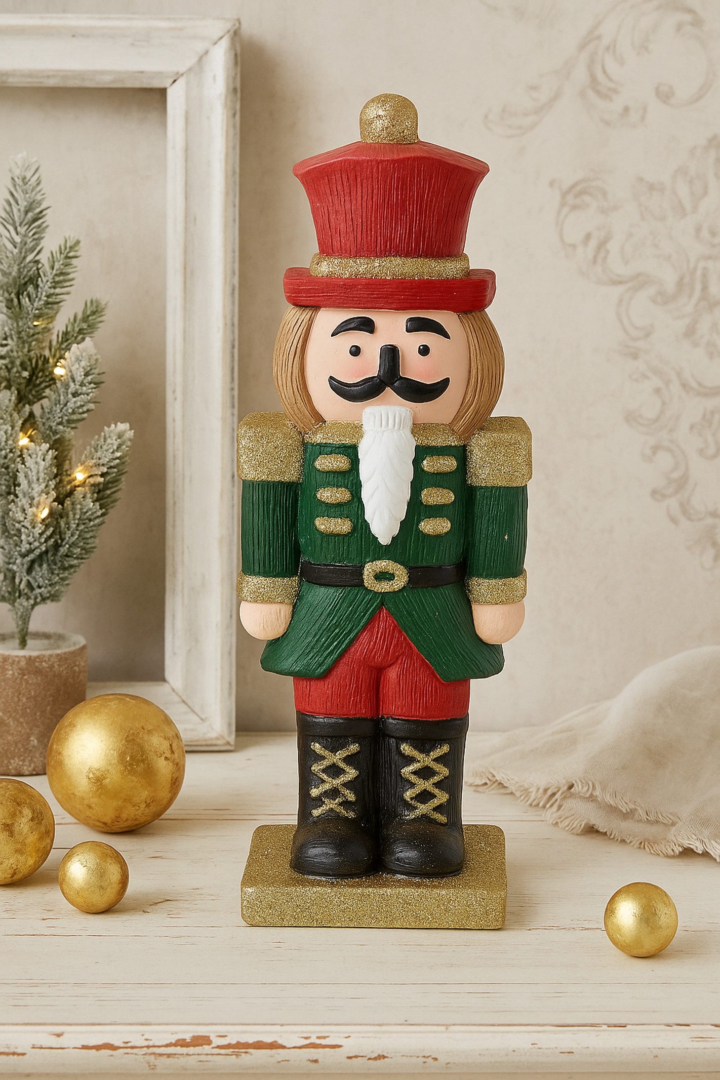 I.GE.A. Dekofigur Nussknacker, Dekofigur Statue Deko Männchen Weihnachtsdeko