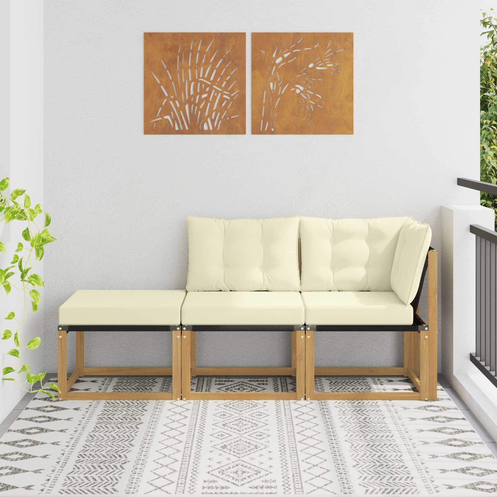 vidaXL Sofaelement 3 stk. Sectional Sofa Einheiten Weiß (3 St)