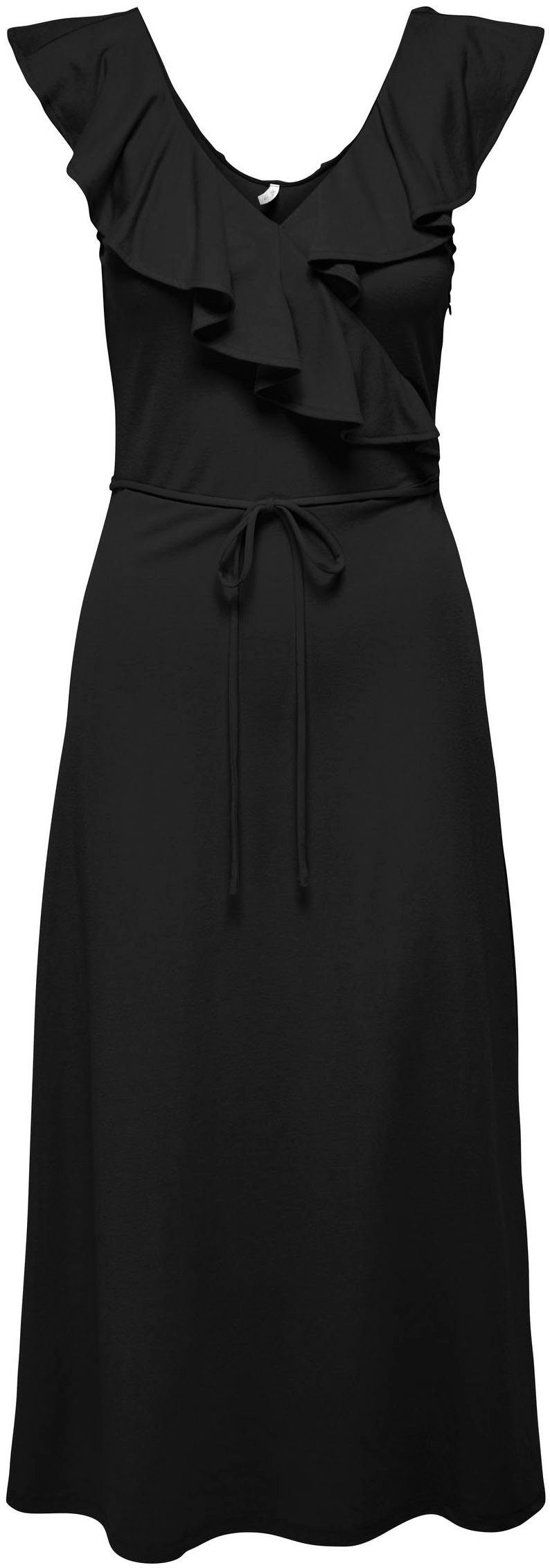 ONLY Sommerkleid Black S/L FRILL JRS ONLJANY DRESS