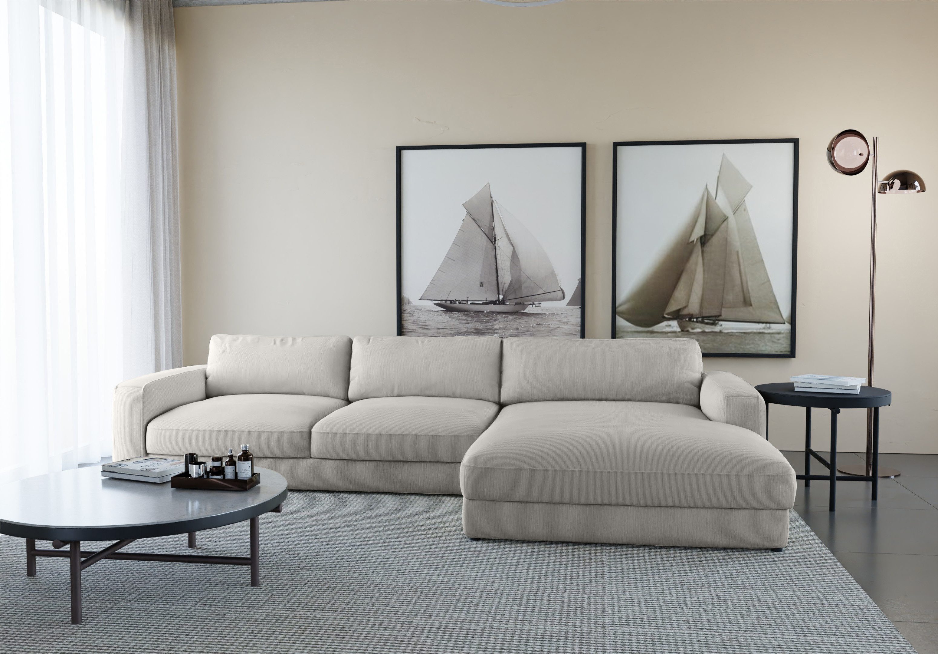 PLACES OF STYLE Ecksofa "Bloomfield, bequem und elegant, OTTOs Choice, Brei günstig online kaufen