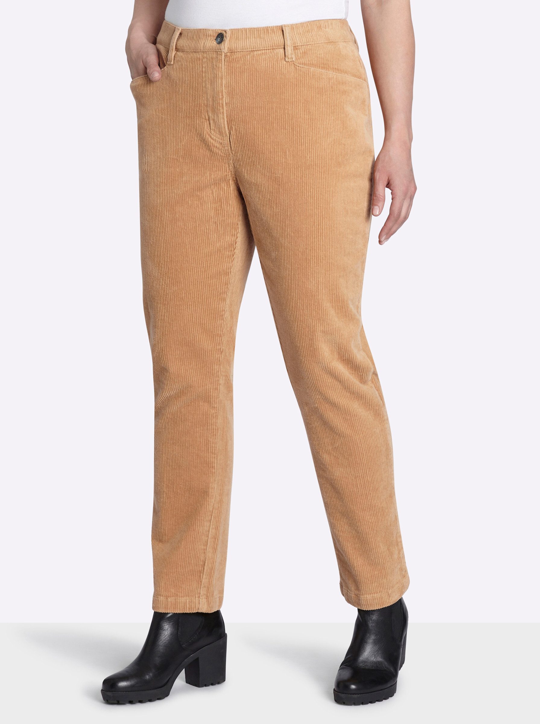 Sheego Jerseyhose Cord-Hose normal