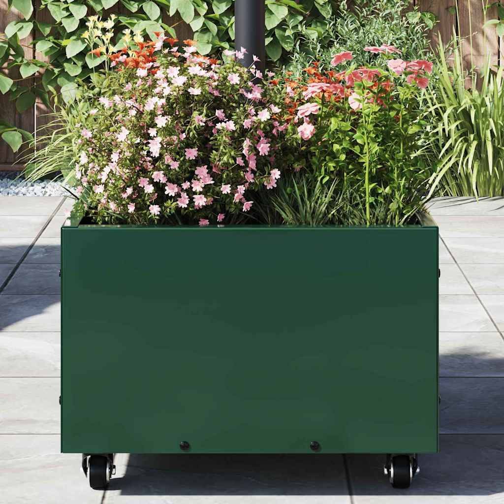 vidaXL Schirmhalter Sonnenschirmständer 11.75 kg Grün Stahl Quadratisch, 1 tlg. – Bild 4 von 5