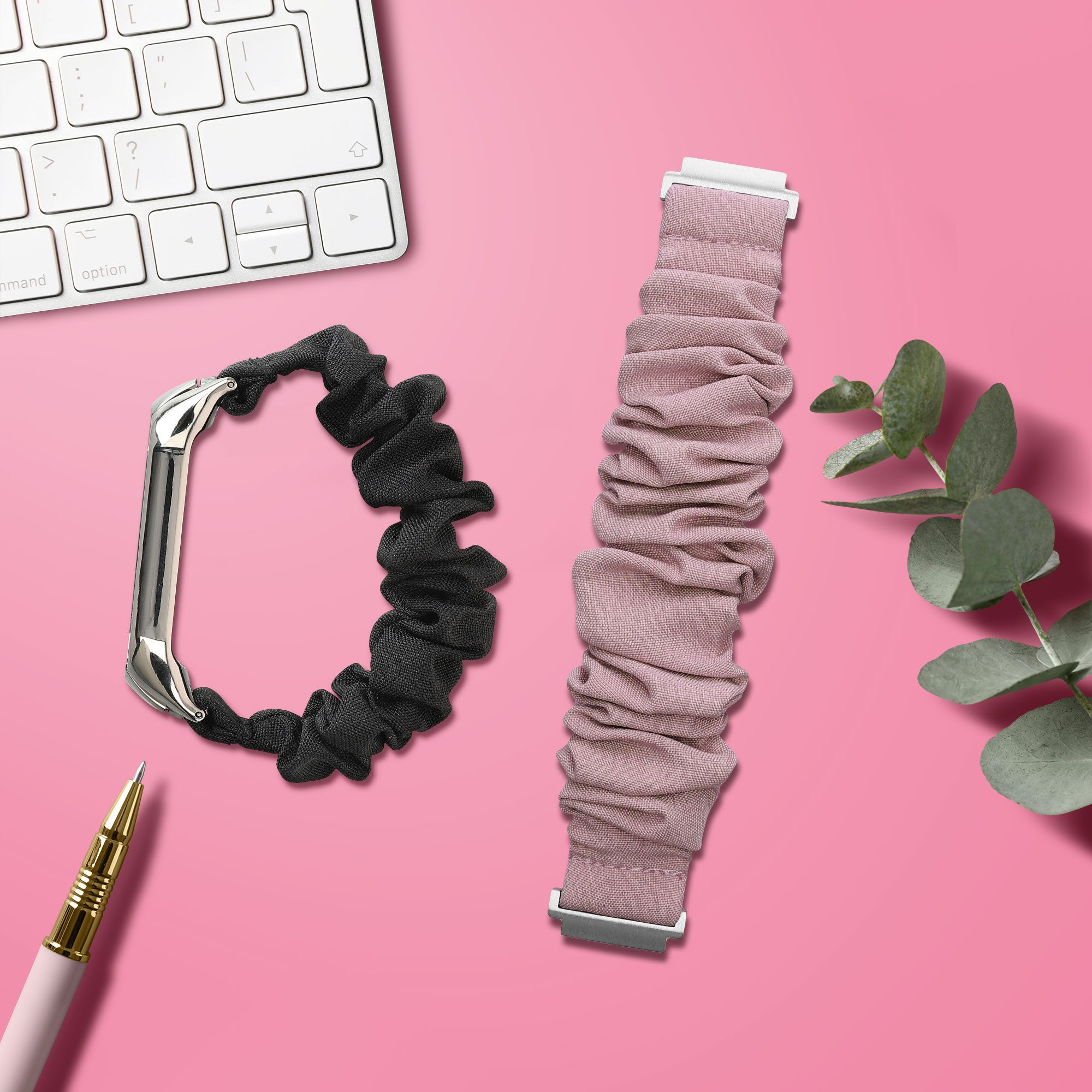 kwmobile Ersatz Bügelpolster für Garmin Venu Sq 2 Music / Sq 2 / Vivoactive 6 / Smartwatch, 1-tlg., mit Kunstleder Polster