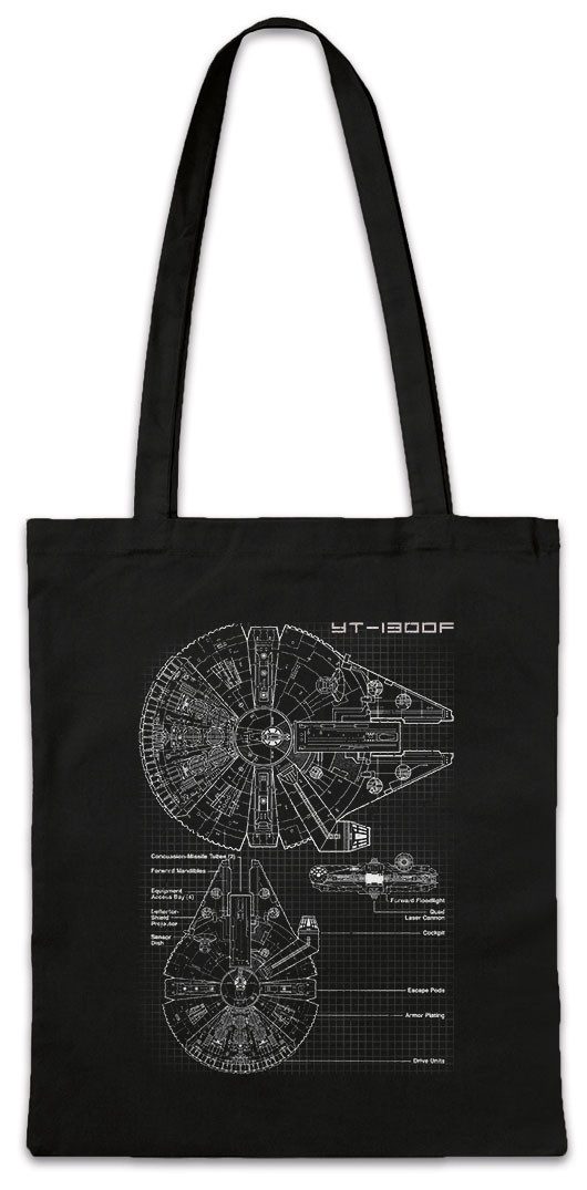 Urban Backwoods Beuteltasche Falcon Blueprint Stofftasche Star Han Falke Re günstig online kaufen