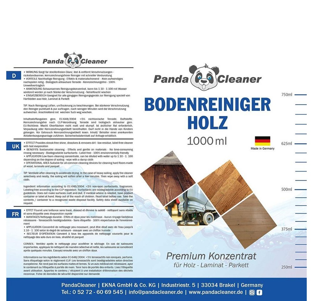 Thumbnail - PandaCleaner Holzboden Reiniger & Pflege Konzentrat Fussbodenreiniger (1l)