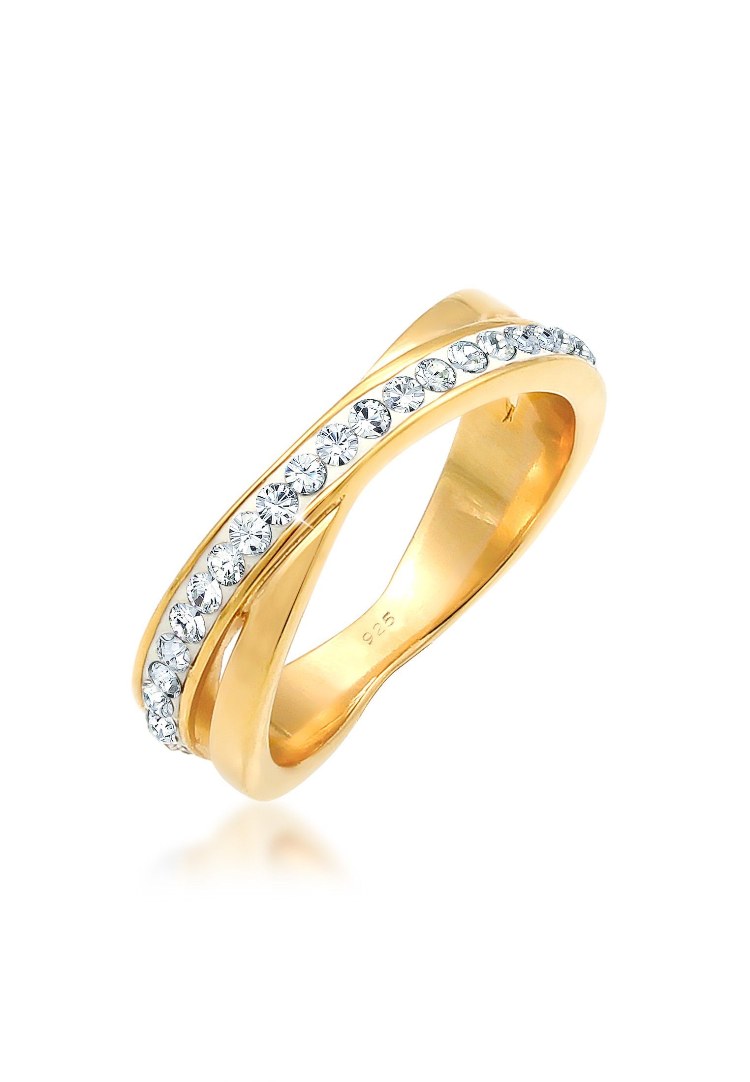 Elli Fingerring Wickelring Zart Kristalle 925 günstig online kaufen