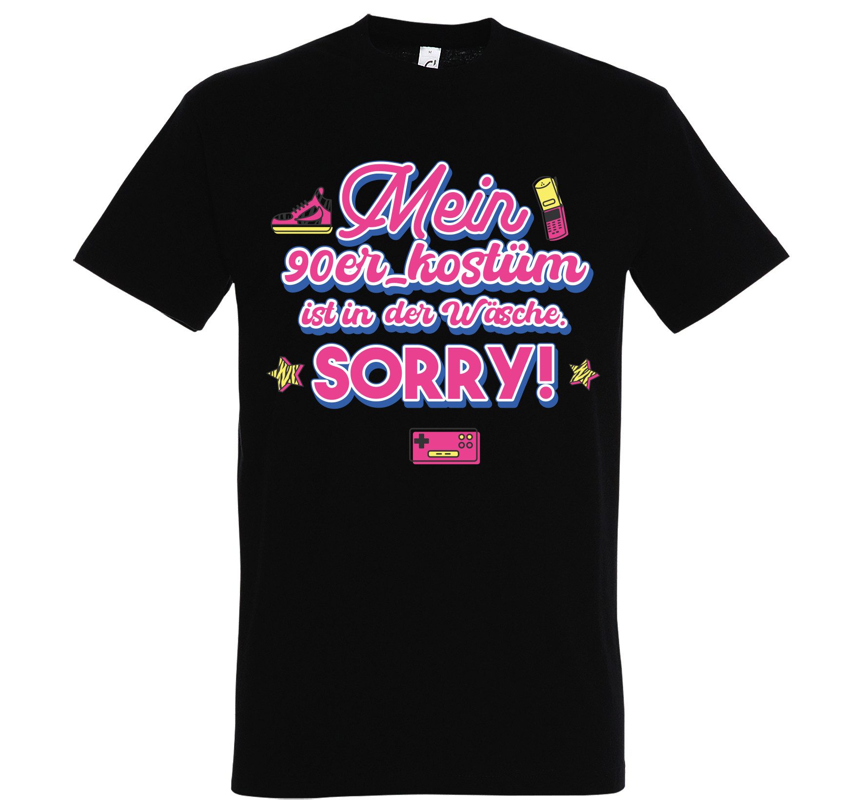 Print-Shirt MEIN 90er KOSTÜM IST IN DER WÄSCHE Herren T-Shirt