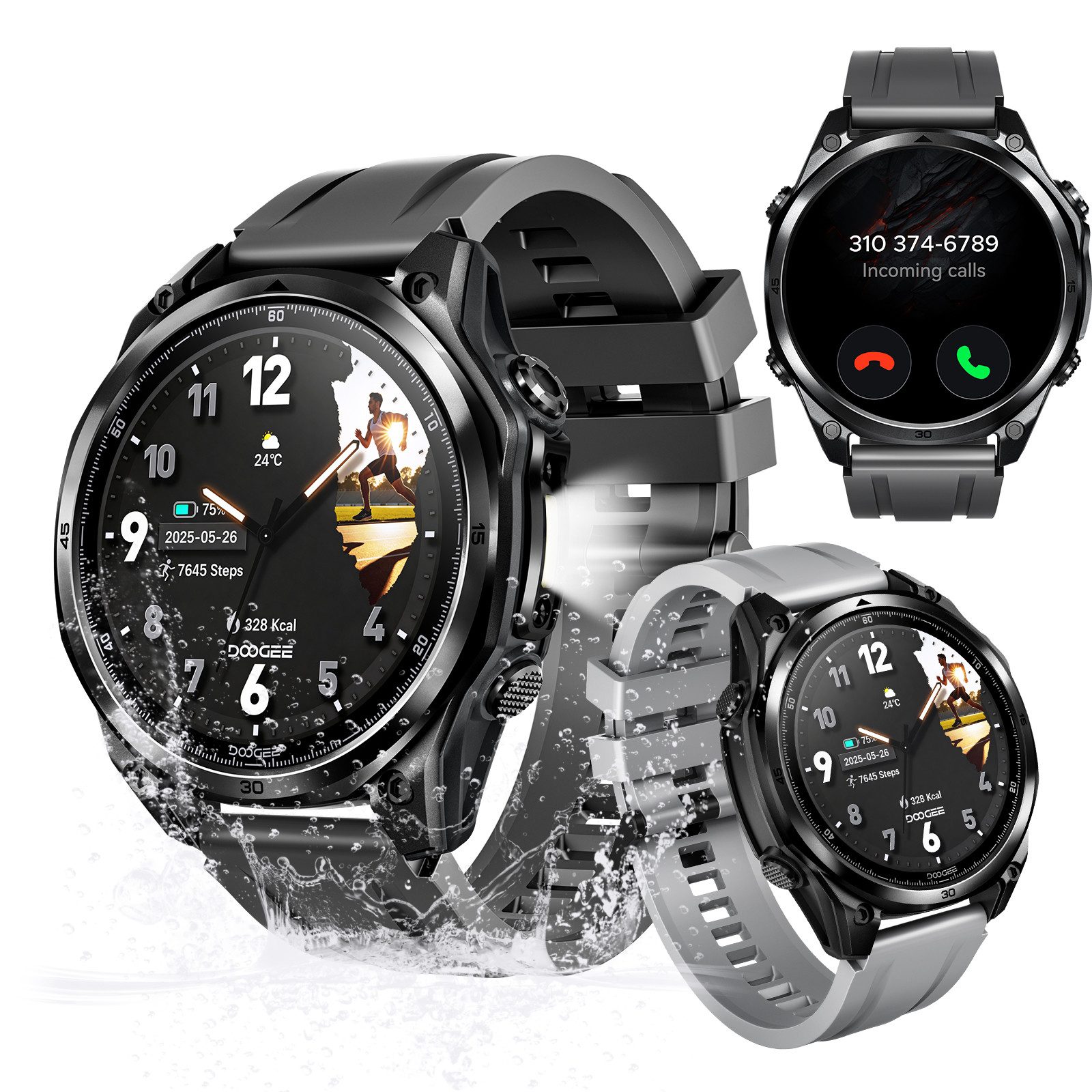 DOOGEE ANYWISE W1 LITE Smartwatch 1,43" AMOLED, 5ATM, Fitness & Sport Smartwatch, 170+ Modi, Herzfrequenz, SpO2, Schlaf, Anrufe, 12 Tage Akku