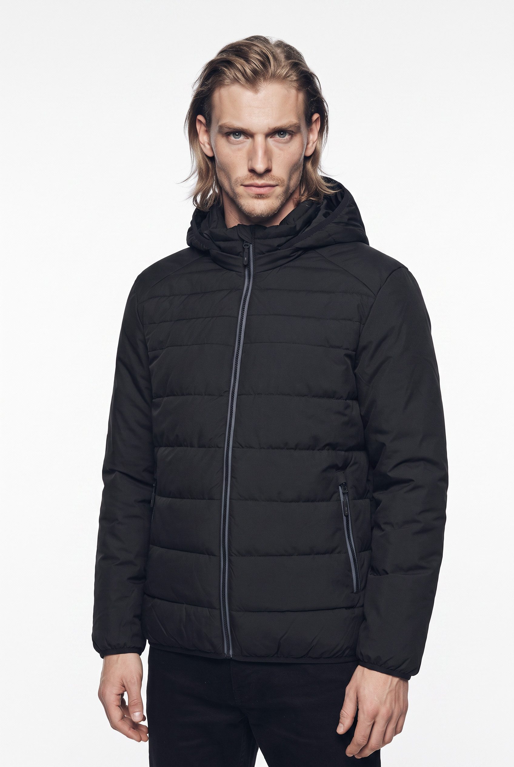 CMP Steppjacke MAN JACKET SNAPS HOOD mit abnehmbarer Kapuze, aus Polyester