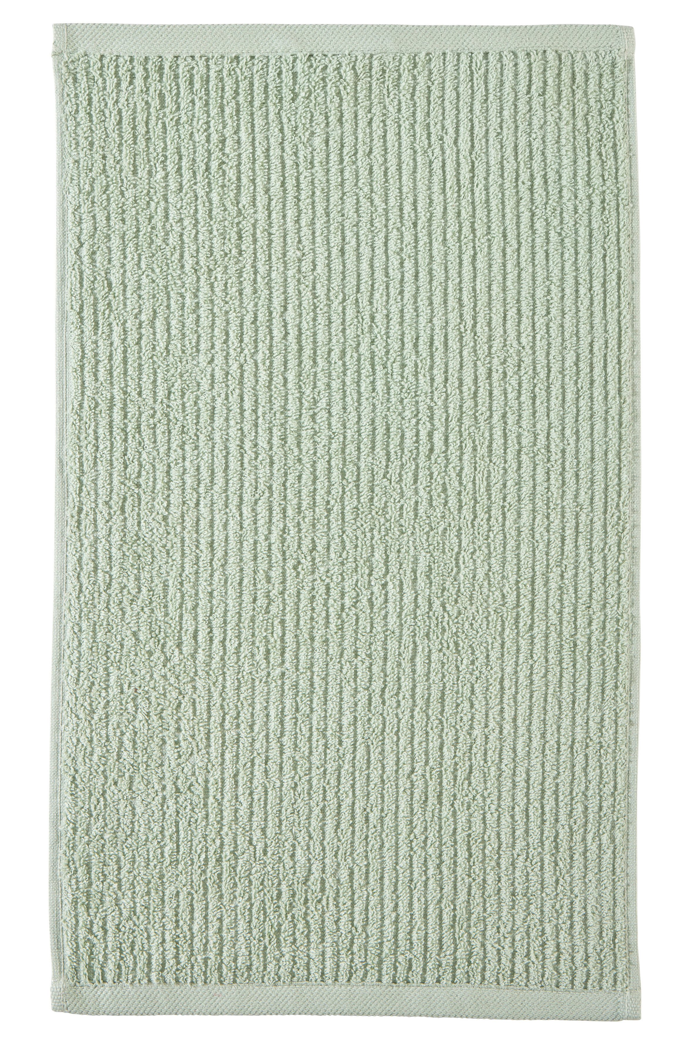 OTTO home Gästehandtücher Riva, 30x50, Premium Handtücher, 500 gr/m², Webfrottier (3-St), Hoch-Tief-Struktur, Streifen, weich, 5 Jahre Garantie – Bild 4 von 5
