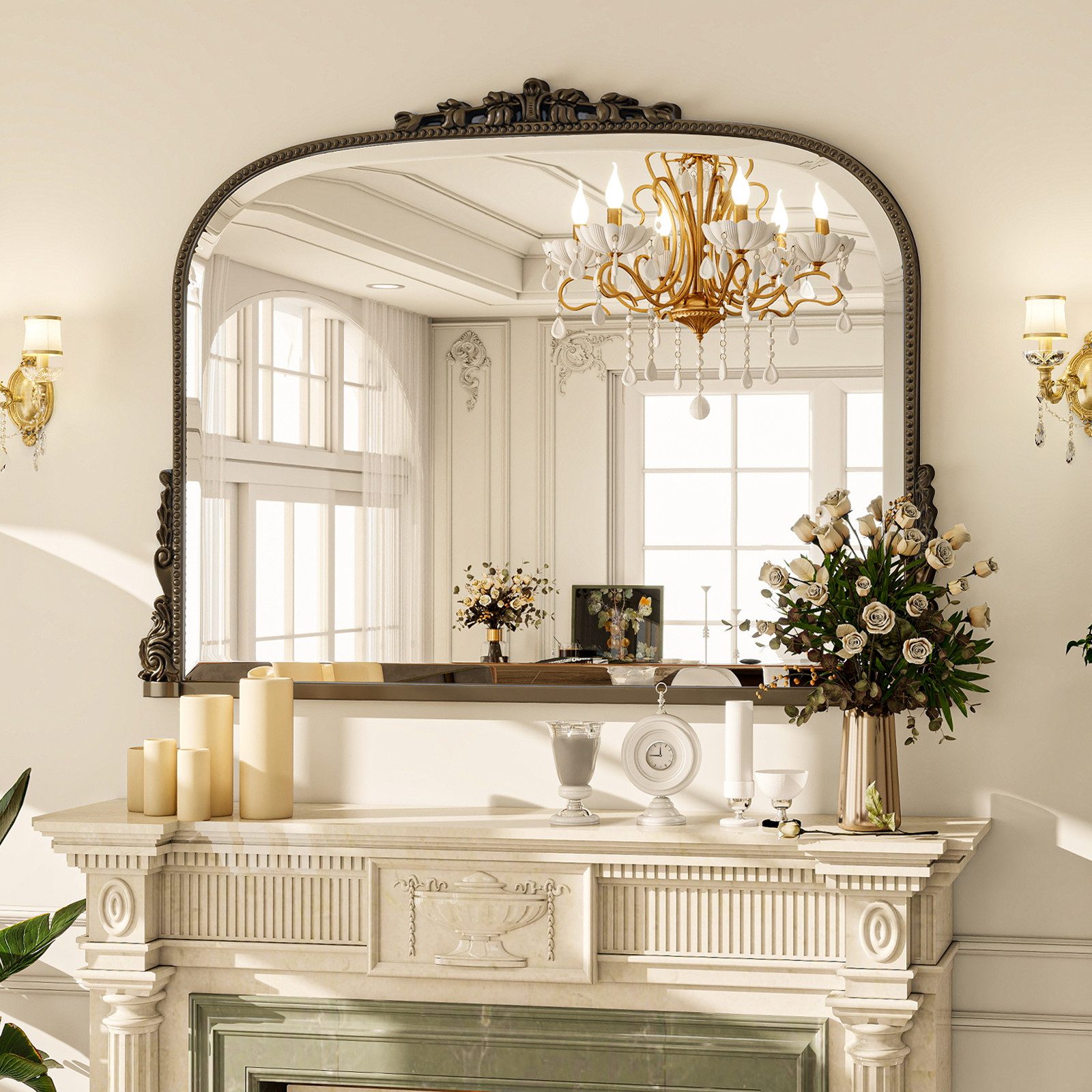 BEAUTYPEAK Dekospiegel Dekorativer Wandspiegel im Barockstil