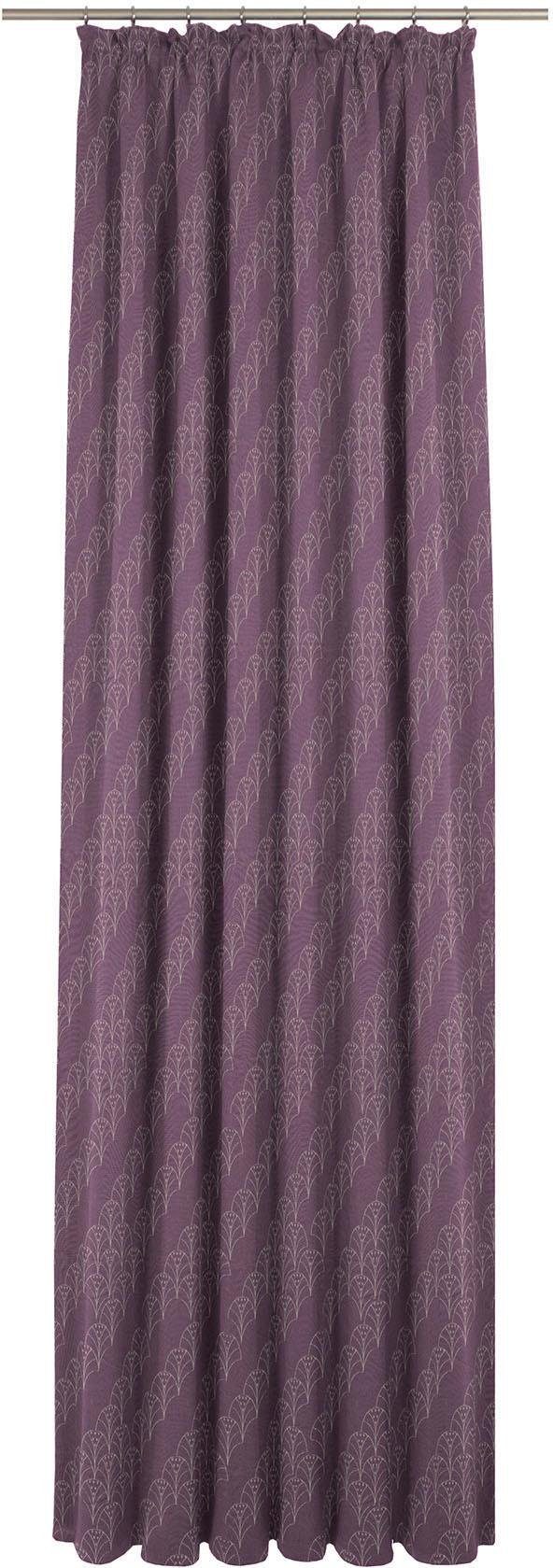 Vorhang Adam, Argentinian aubergine Jacquard Criolla, (1 Ösen St), blickdicht,