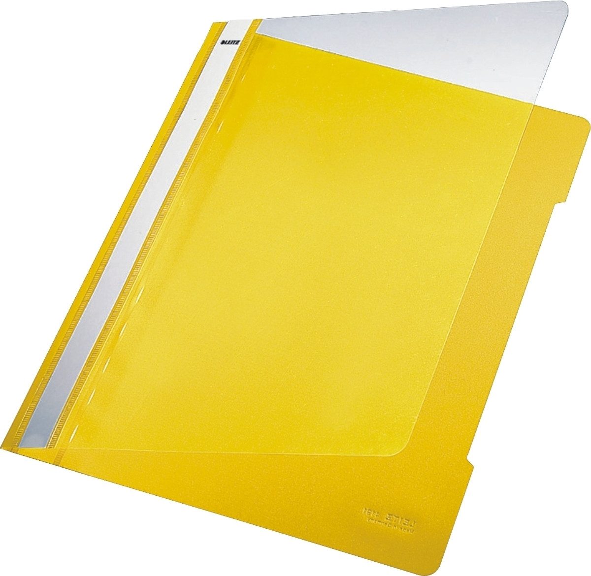 LEITZ Hefter Sichthefter A4 PVC langes Beschriftungsfenster gelb (25 Stück)