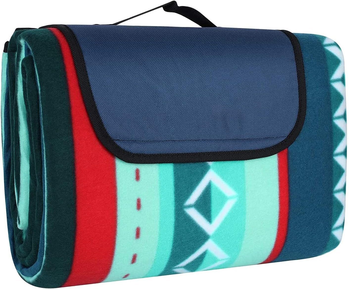 Picknickdecke,Picknickmatte Wasserdicht mit Tragegriff, TLGREEN, 3×3m,für Camping, Picknick, Wandern, BBQ, Reisen Campingdecke