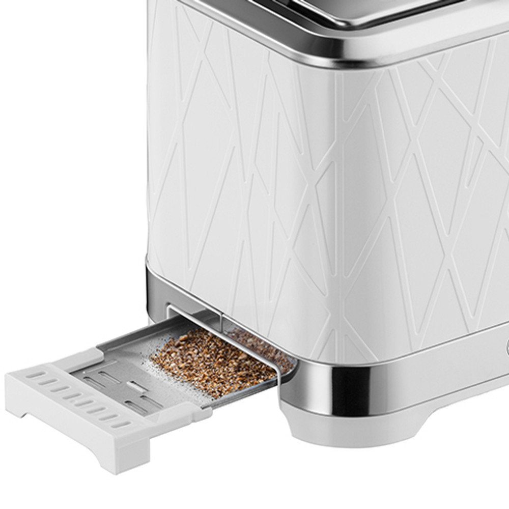 RUSSELL HOBBS Toaster Russell Hobbs 28090-56 Toaster 2 Scheibe(n) 1050 W Edelstahl, Weiß