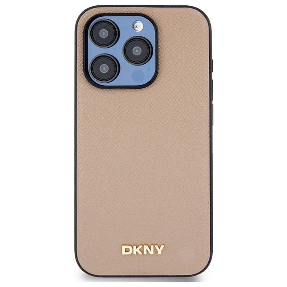 DKNY Handyhülle Schutzhülle Magnethülle Handyschale 6,1 Zoll, MagSafe, Metalllogo, Hardcase, Kunstleder