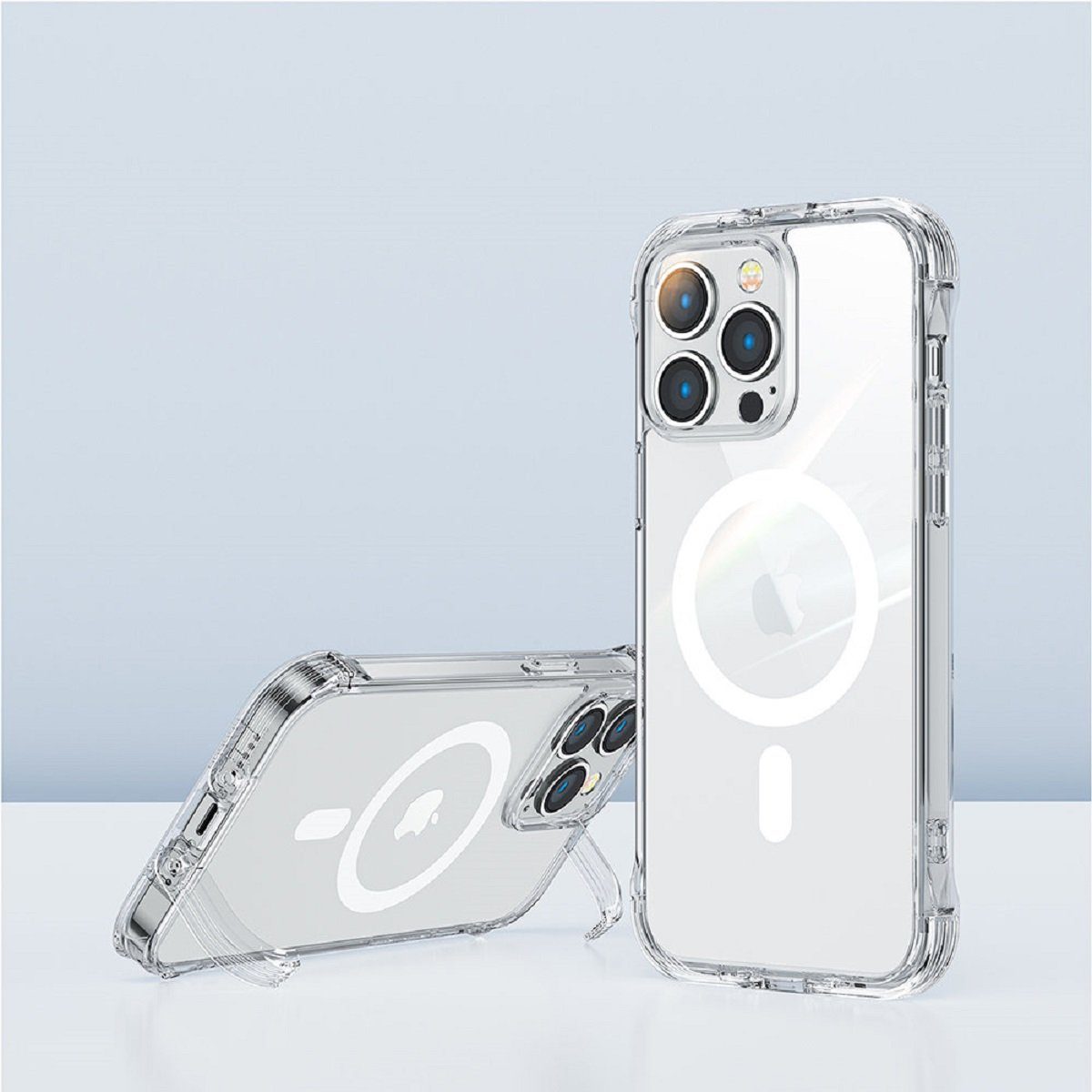 JOYROOM Handyhülle Magnetic Defender Hülle für iPhone 14 gepanzert mit Hakenständer, für iPhone 14, Pro, Plus, Pro Max