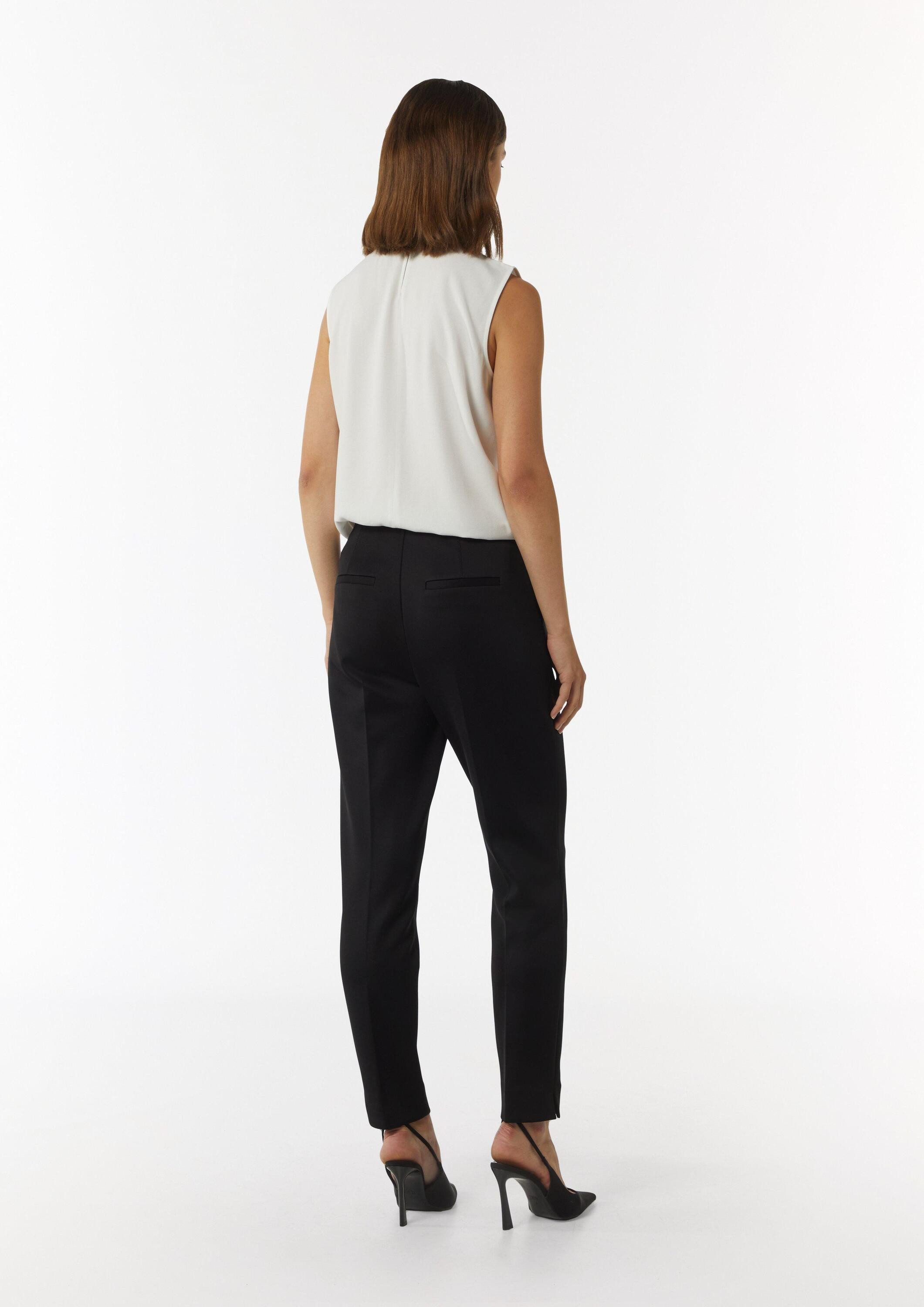 comma 7/8-Hose Hose Cigarette-Pants aus Scuba mit elastischem Bund