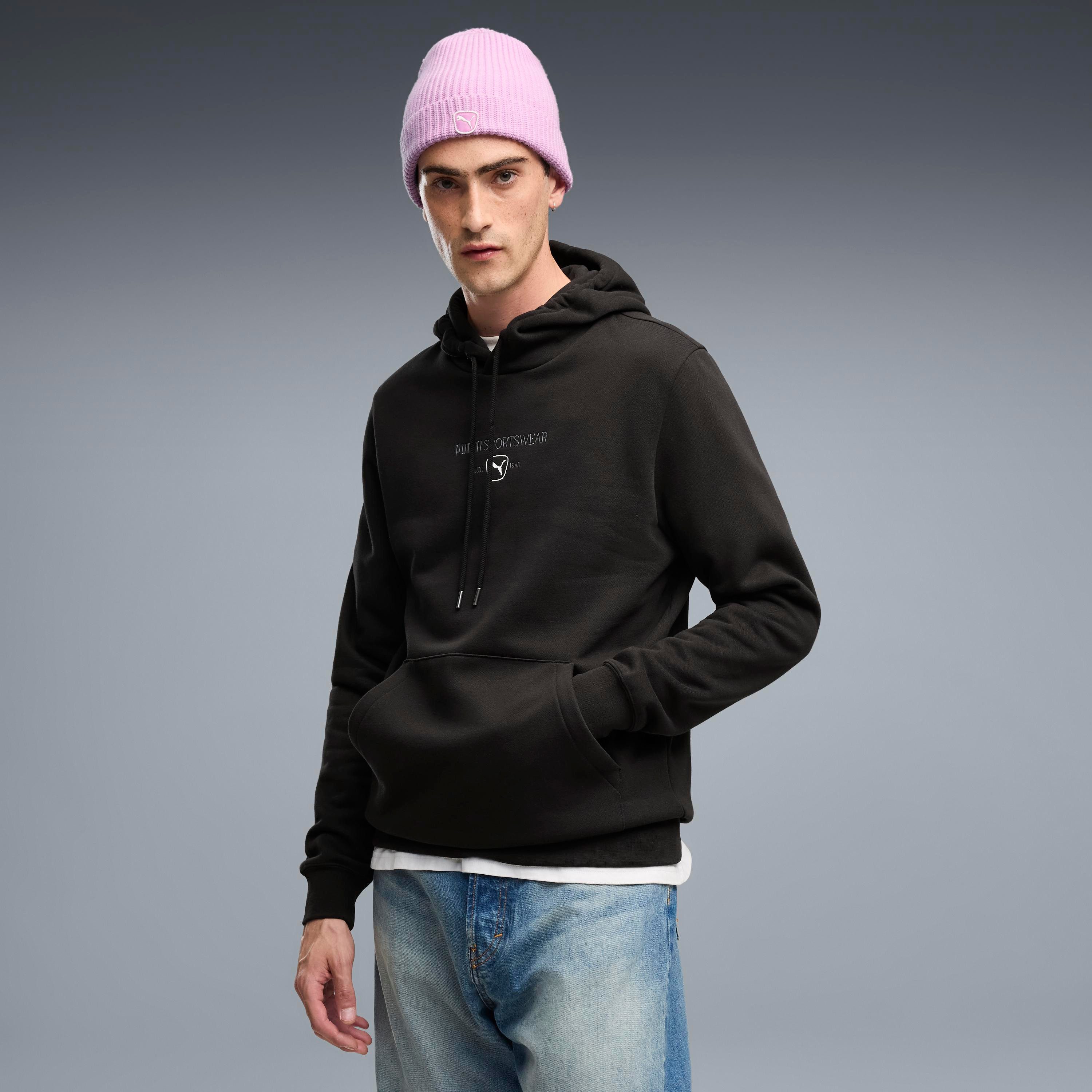 PUMA Kapuzensweatshirt CLASS GRAPHIC HOODIE FL mit Kängurutasche, unifarben, in normaler Länge, Regular Fit