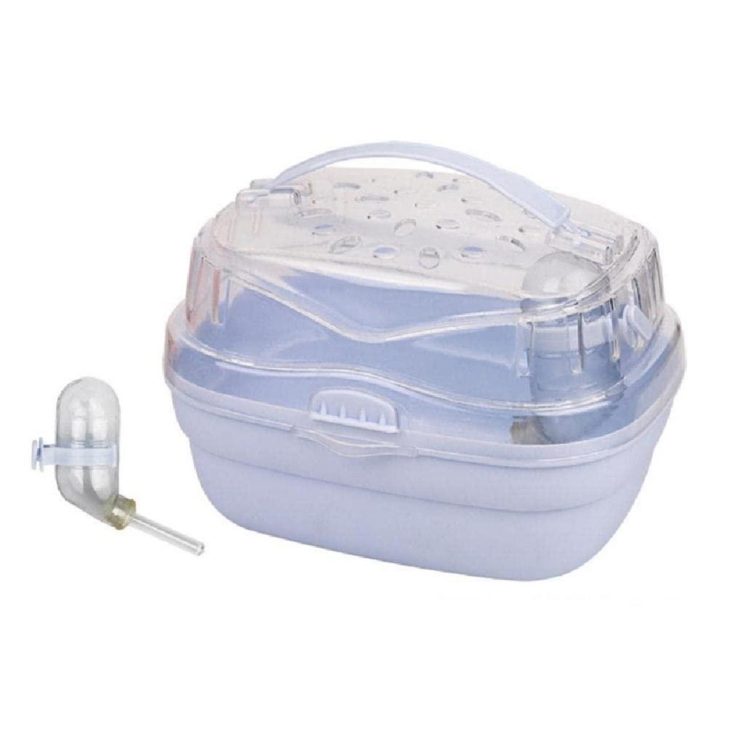 LuxusKollektion Tiertransportbox Transportbox Hamster Reisekaefig mit Flasche