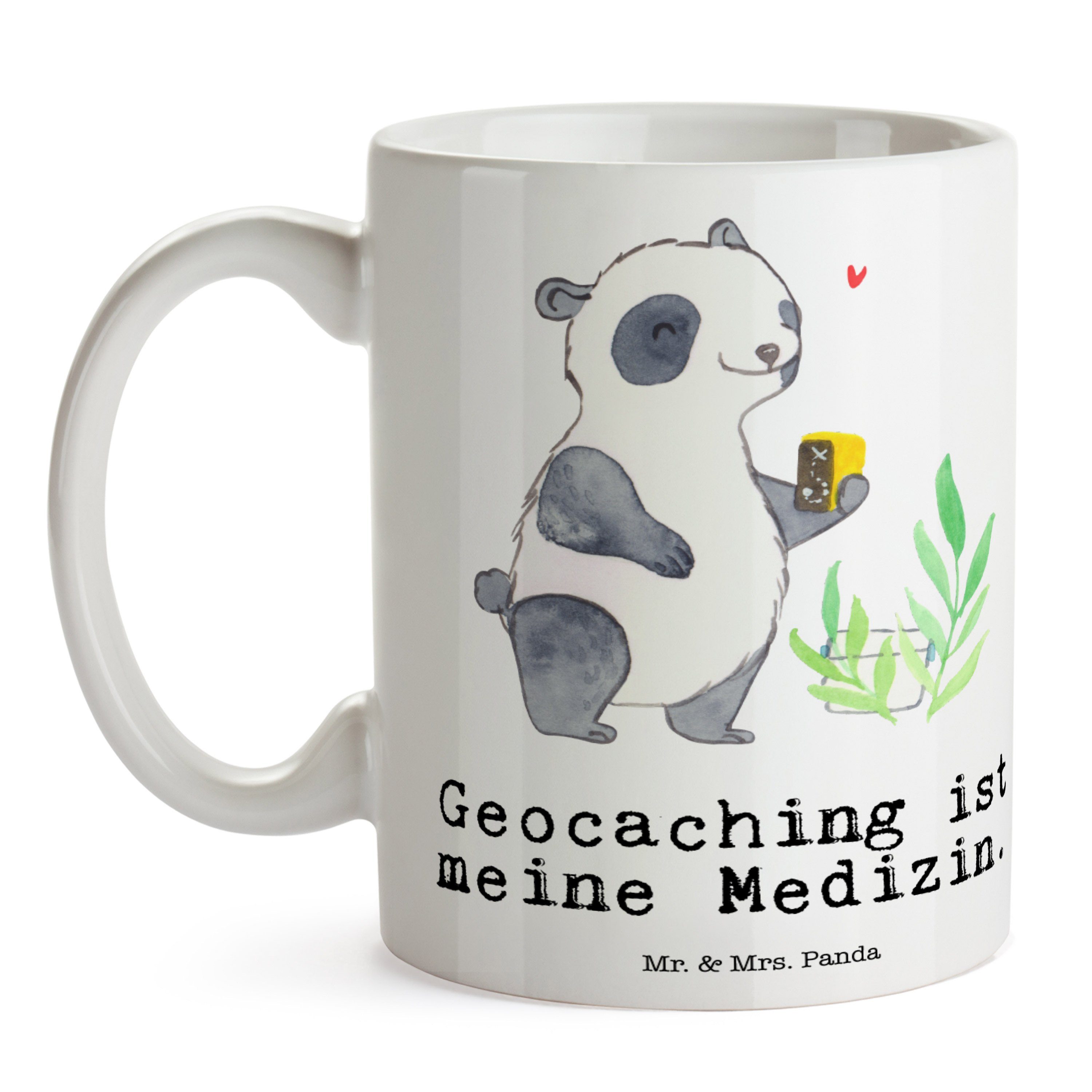 Mr. & Panda Ta, Sport, Geocaching Medizin Geschenk, Mrs. Teebecher, Panda Tasse - - Keramik Büro Weiß