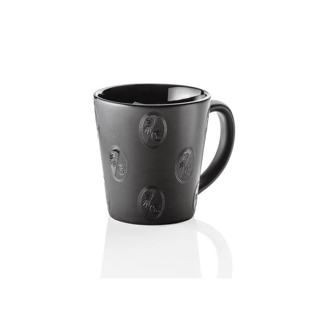SC Freiburg Becher SC Freiburg Tasse Relief "Wappen allover", Keramik
