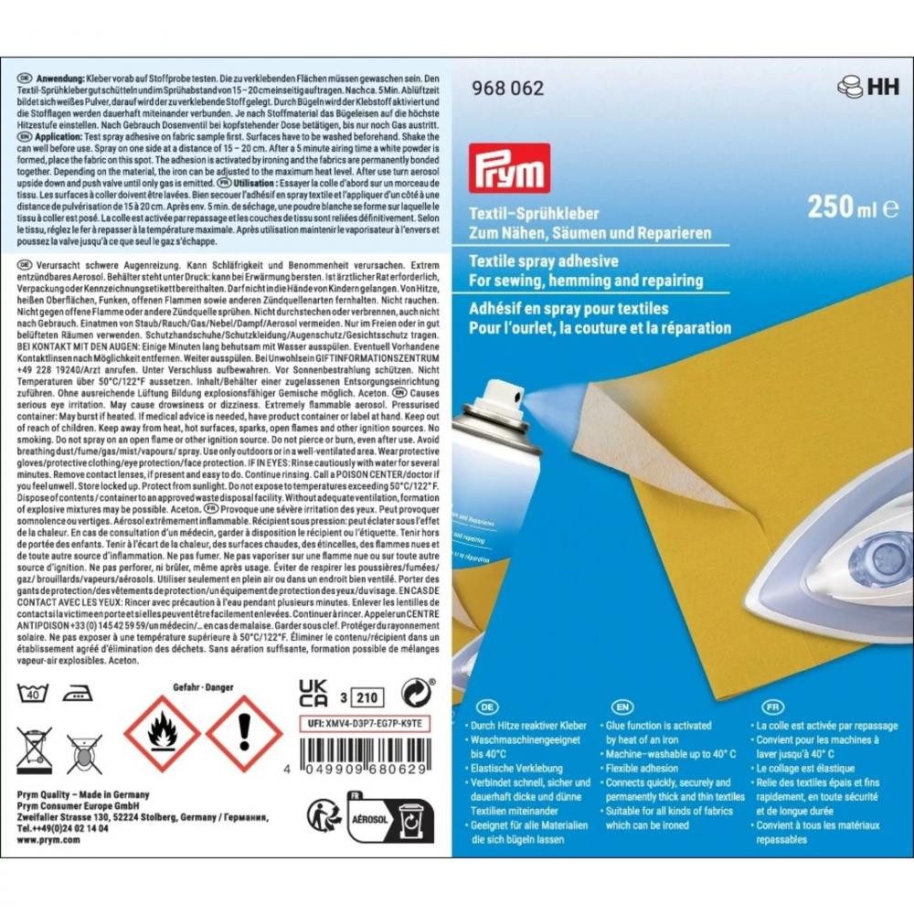 Prym Textilkleber - Textilsprühkleber (Dose / 250 ml)