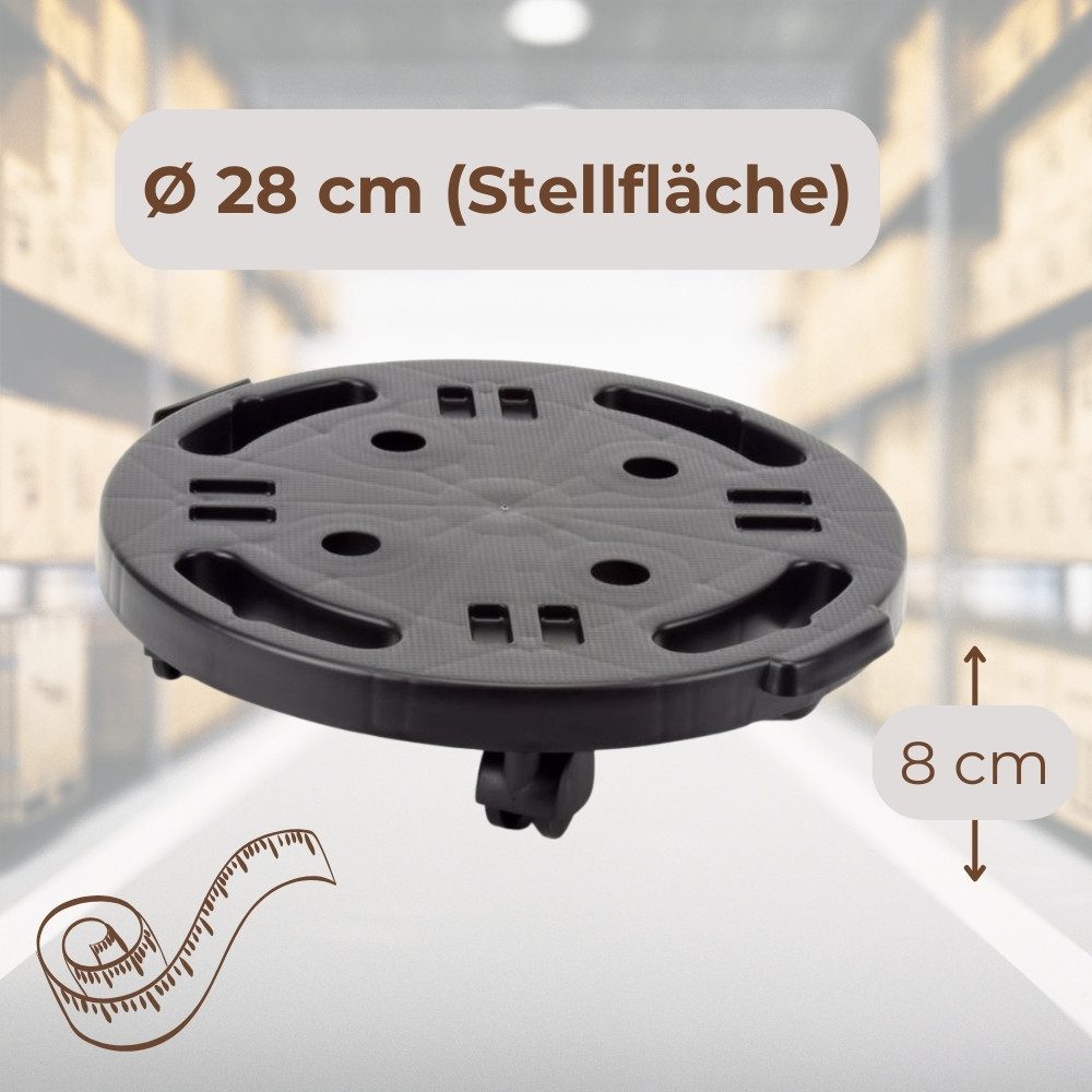 GarPet Transportroller Pflanzenroller Rund Rollbrett Pflanzen Transportroller Werkstatt 30 cm