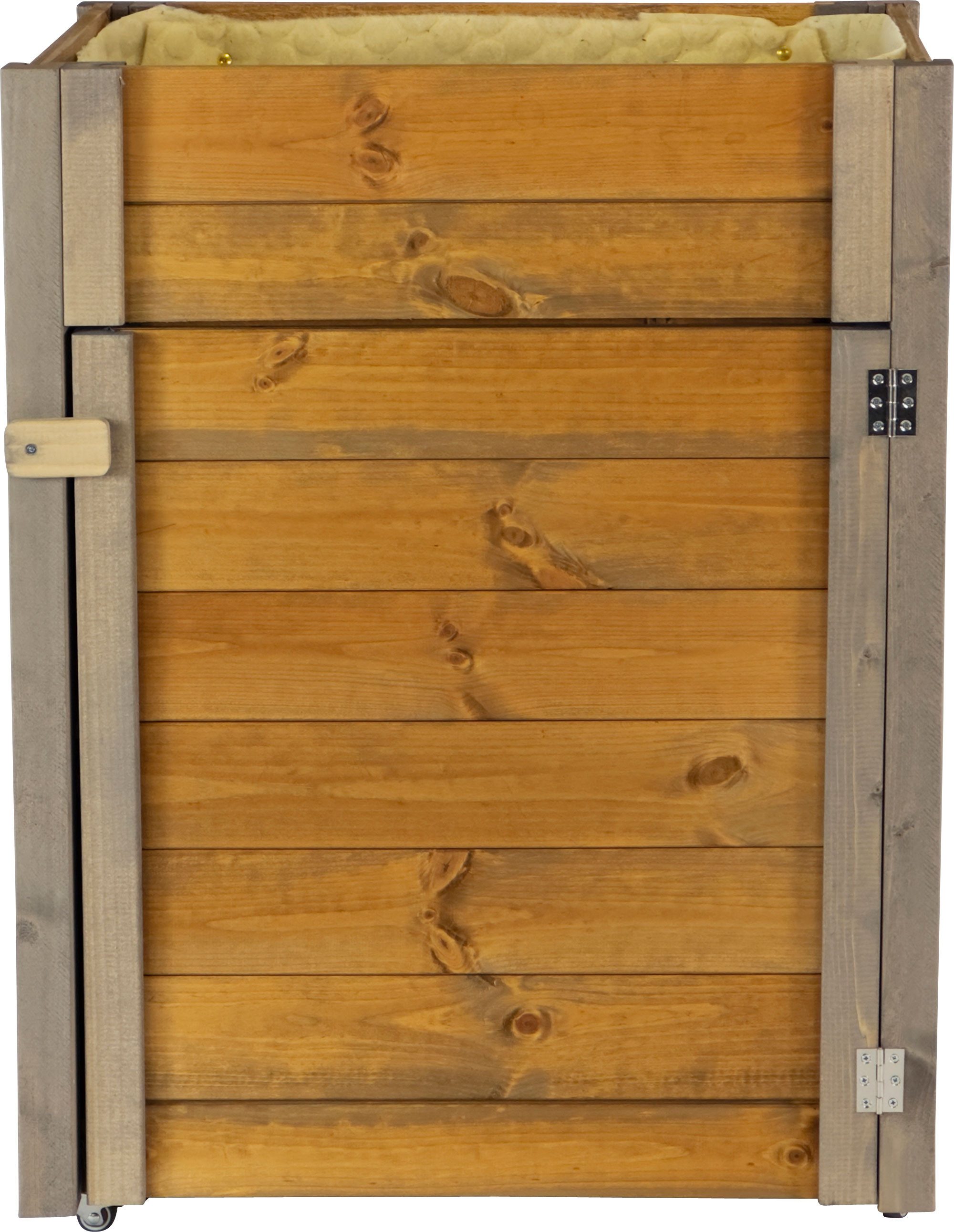 dobar green label Hochbeet rollbar, mit Staufach, inkl. Schafswolle, Gr. L, Maße: ca. 60 x 40 x 80 cm bei einem Gewicht von ca. 15,4 kg